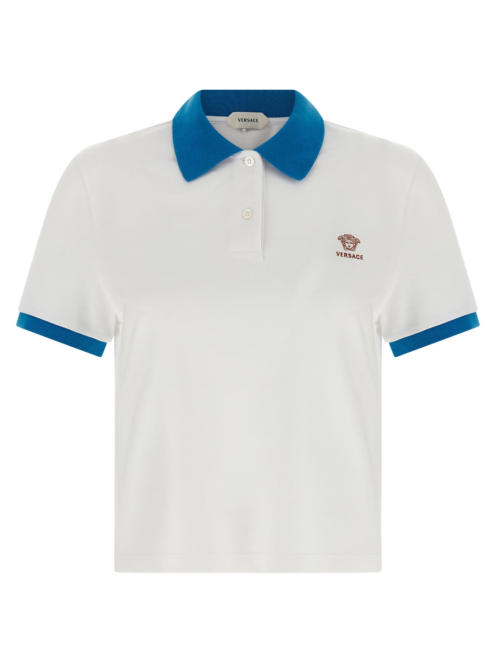 Versace Blaues Baumwoll-Polohemd