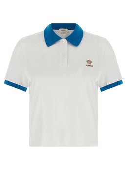 Versace Blaues Baumwoll-Polohemd