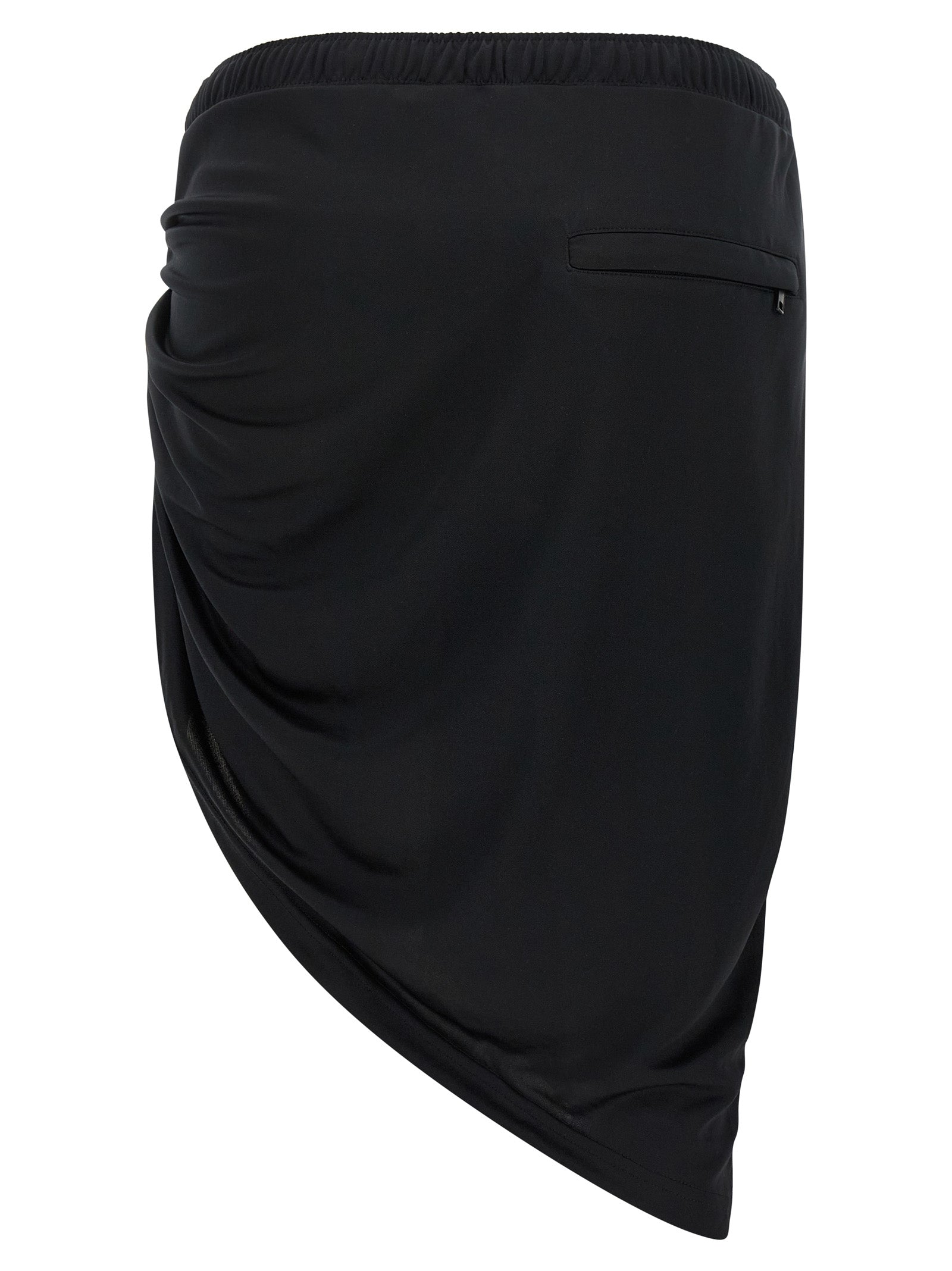 Courrèges Schwarzer Polyester-Maxirock