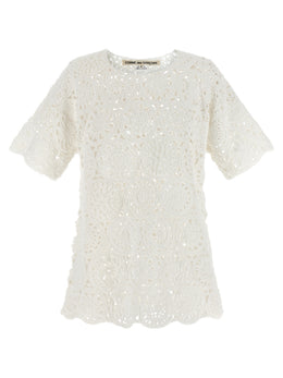 Comme Des Garçons Weißes Baumwoll-T-Shirt