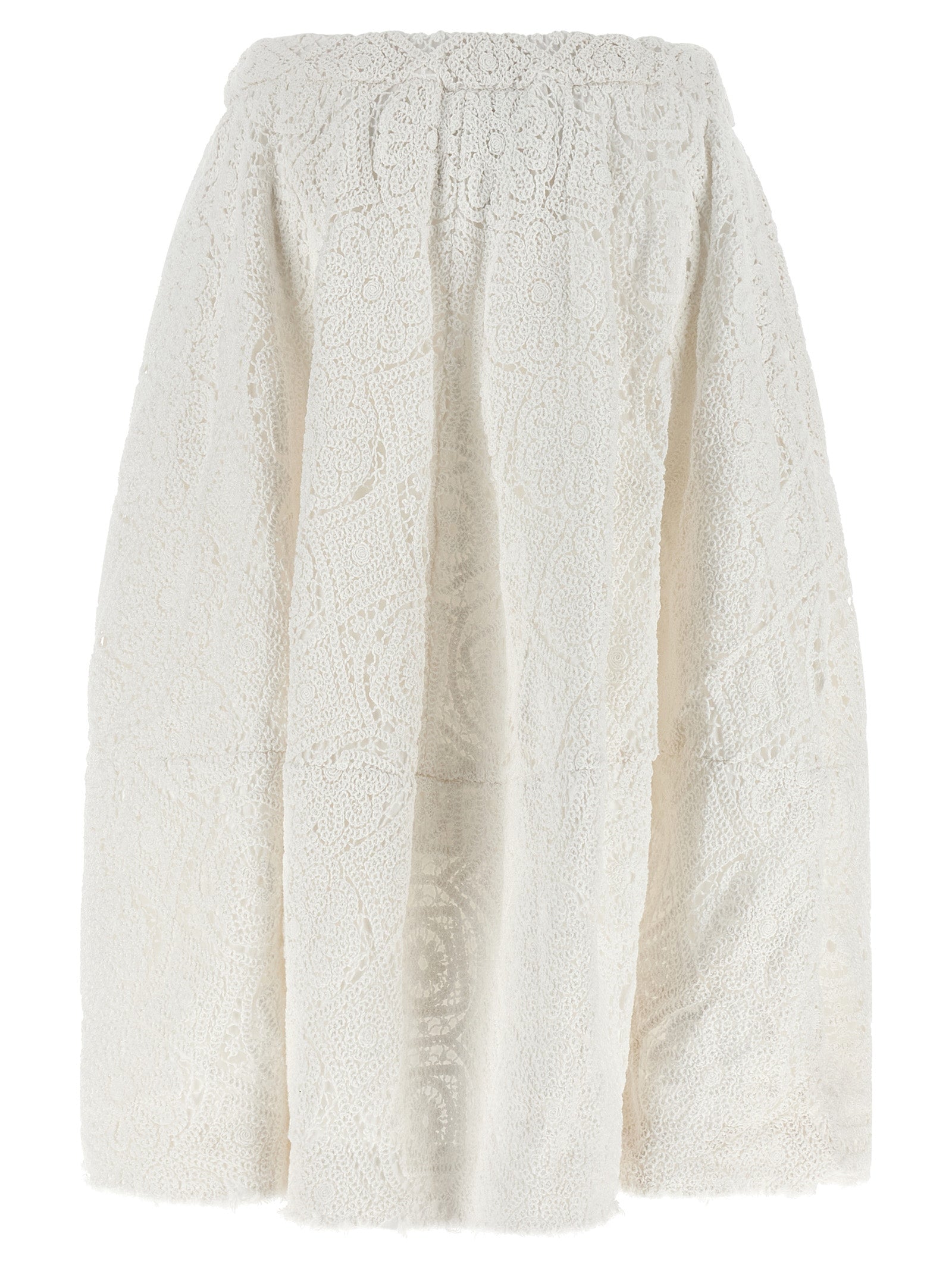 Comme Des Garçons Weißrock aus Baumwolle in Midi-Länge