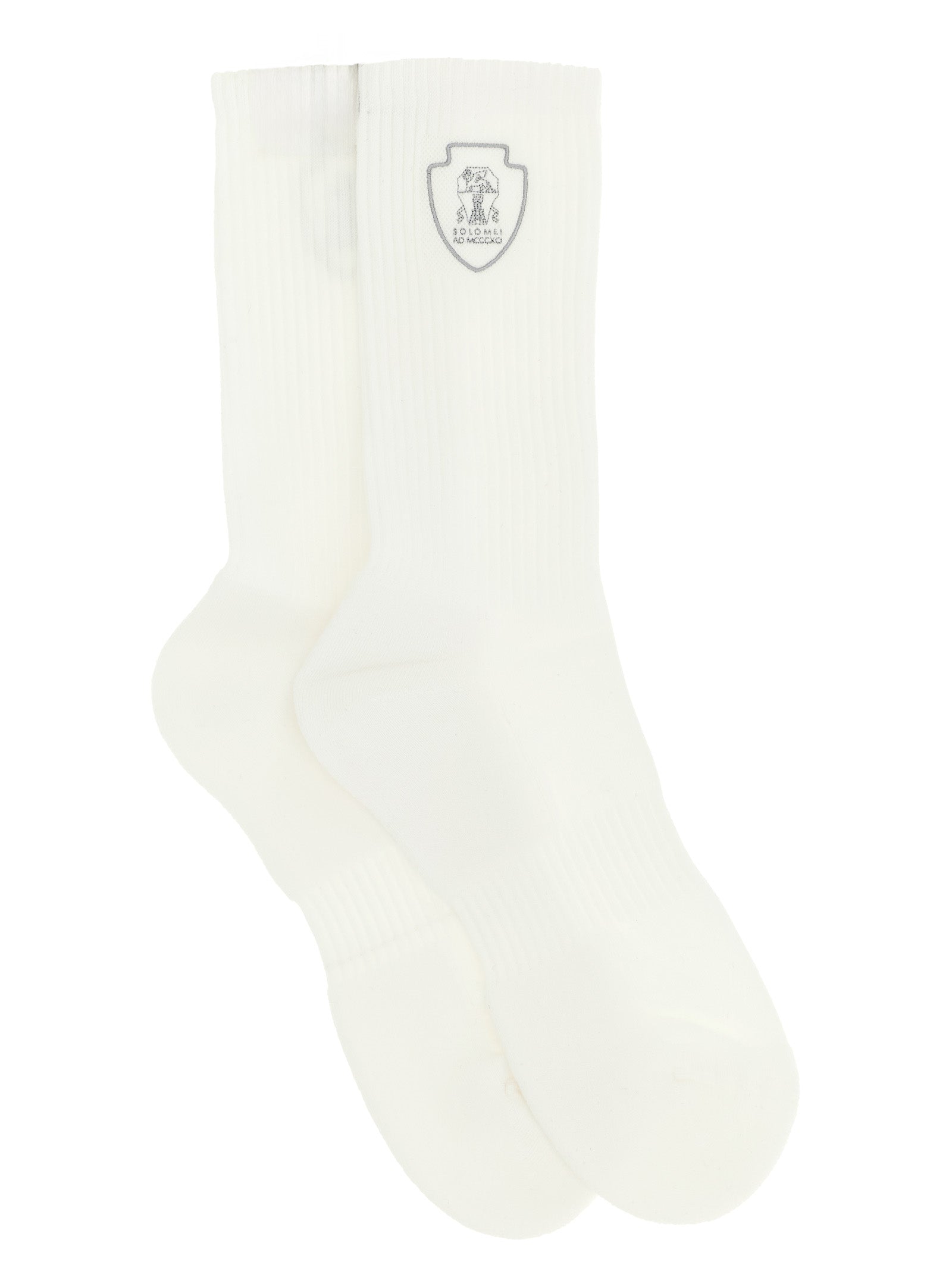 Brunello Cucinelli Weiße Baumwollsocken