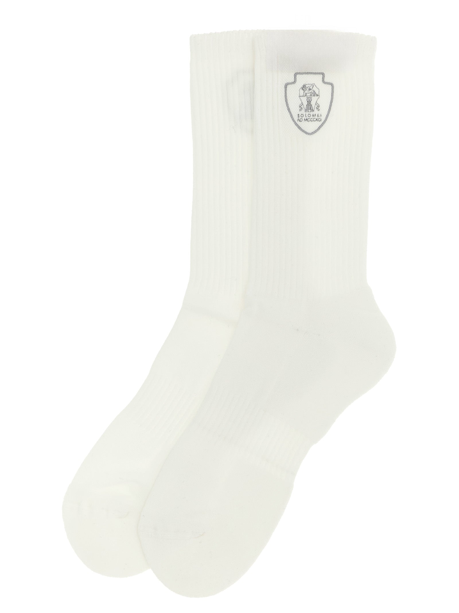 Brunello Cucinelli Weiße Baumwollsocken