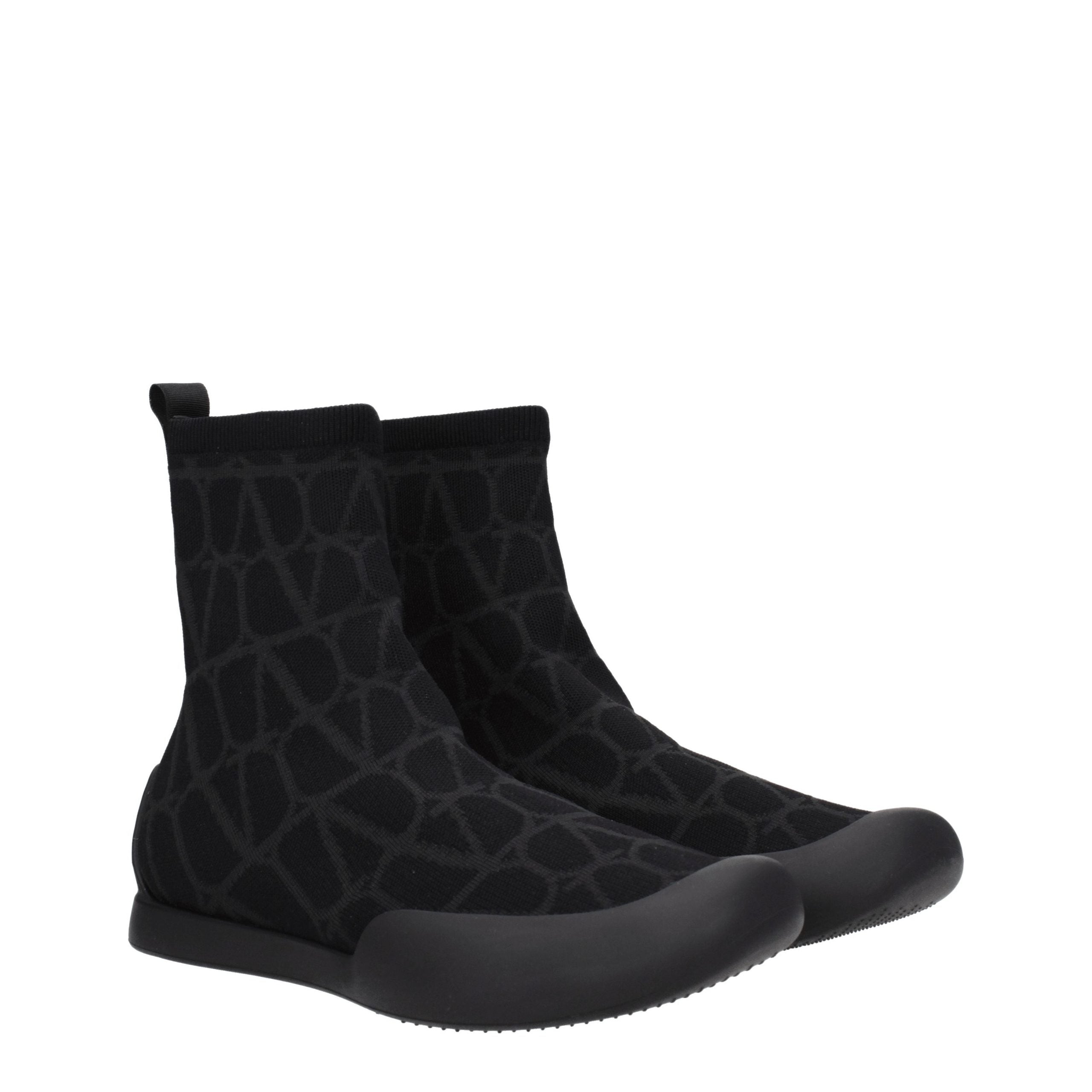 Valentino Garavani Schwarze High-Top-Sneaker aus Stoff