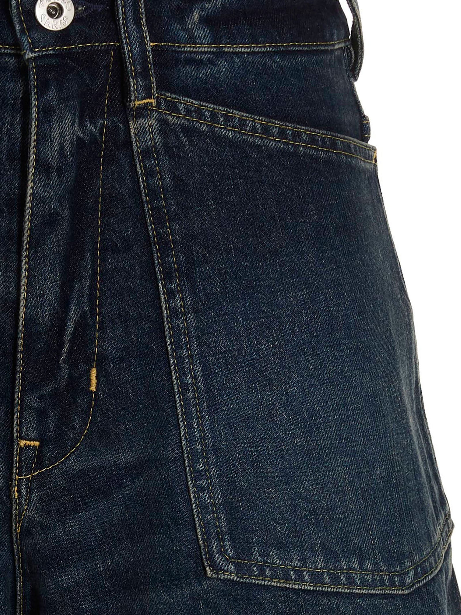 Kenzo Blaue Baumwoll-Bermudashorts
