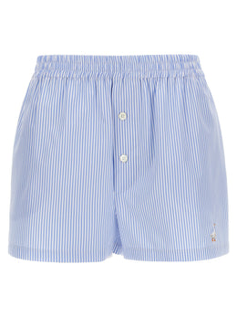 Moschino Blaue Baumwoll-Bermudashorts
