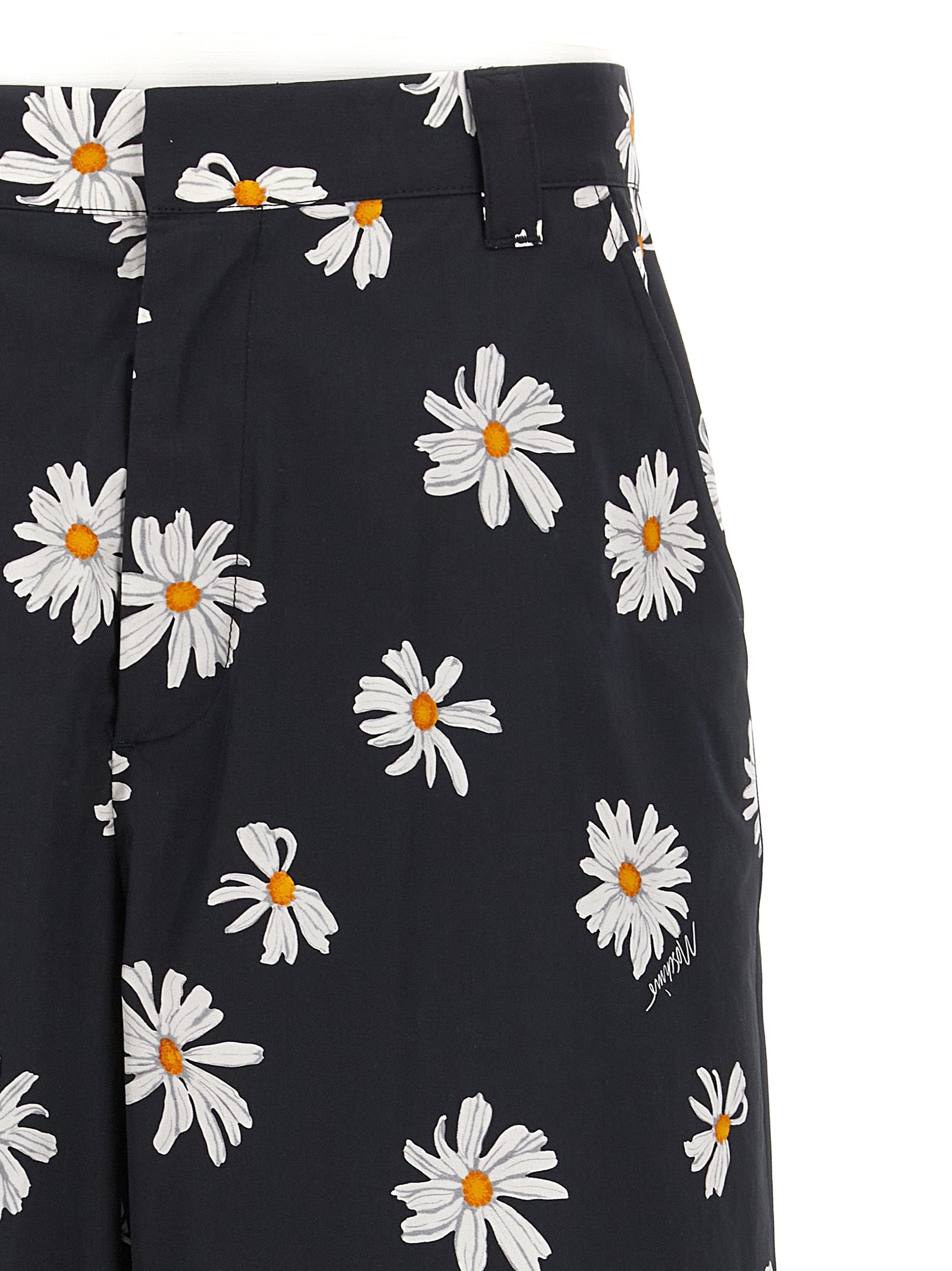 Moschino Schwarze Baumwoll-Bermudashorts