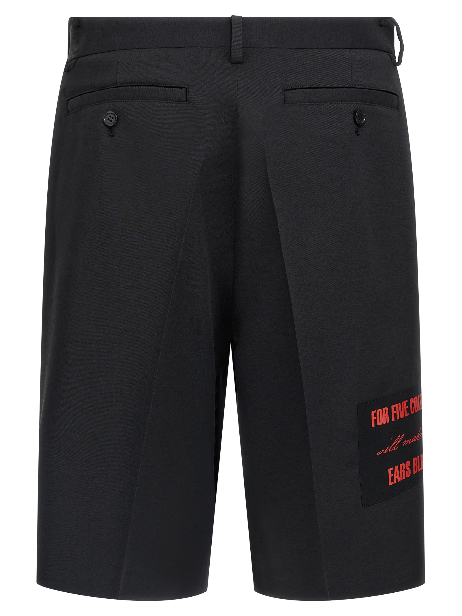 Undercover Schwarze Bermuda-Shorts aus Polyester