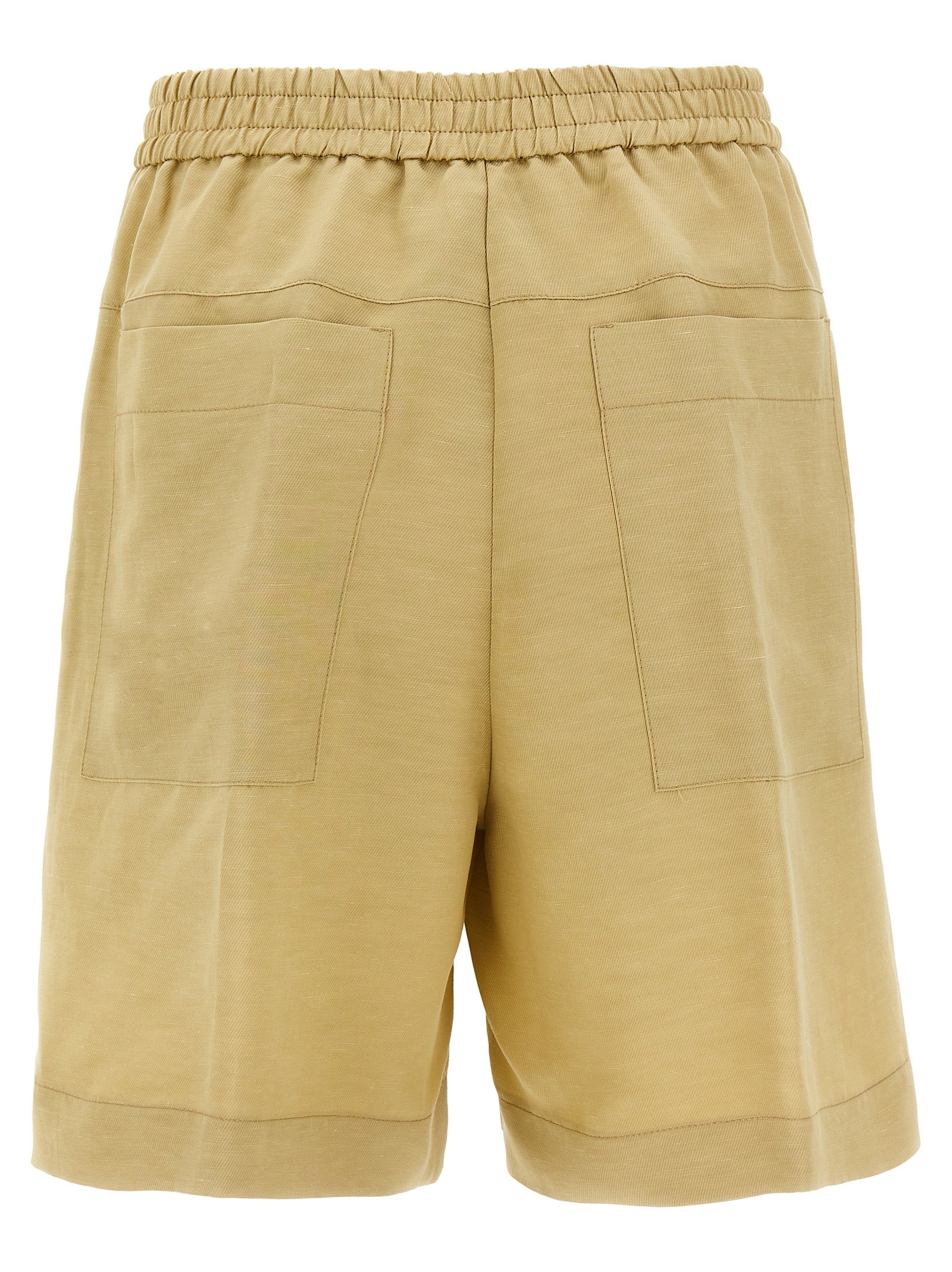 NUDE Beige Viskose-Shorts