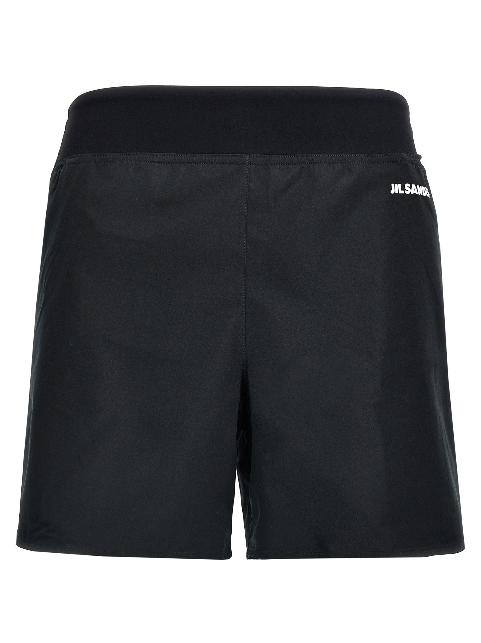 Jil Sander Schwarze Bermuda-Shorts aus Polyester