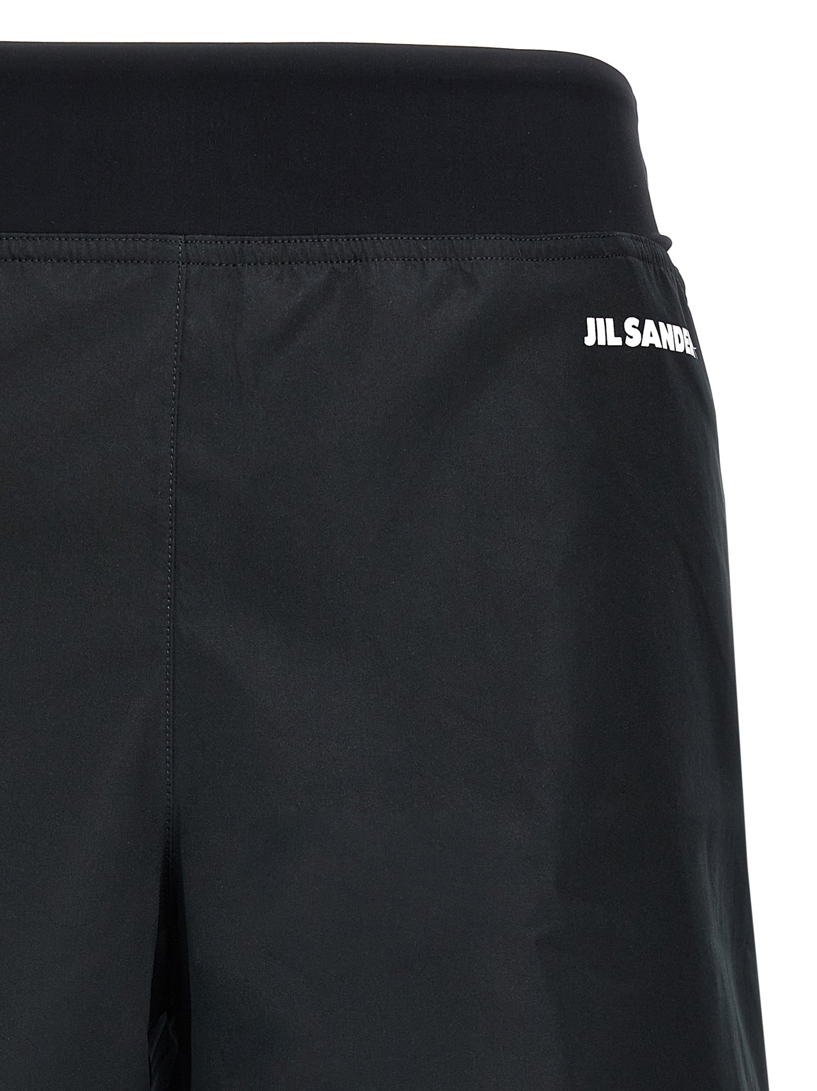 Jil Sander Schwarze Bermuda-Shorts aus Polyester