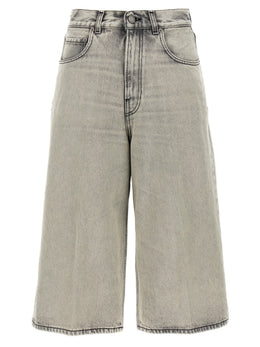Haikure Weiße Baumwoll-Bermudashorts