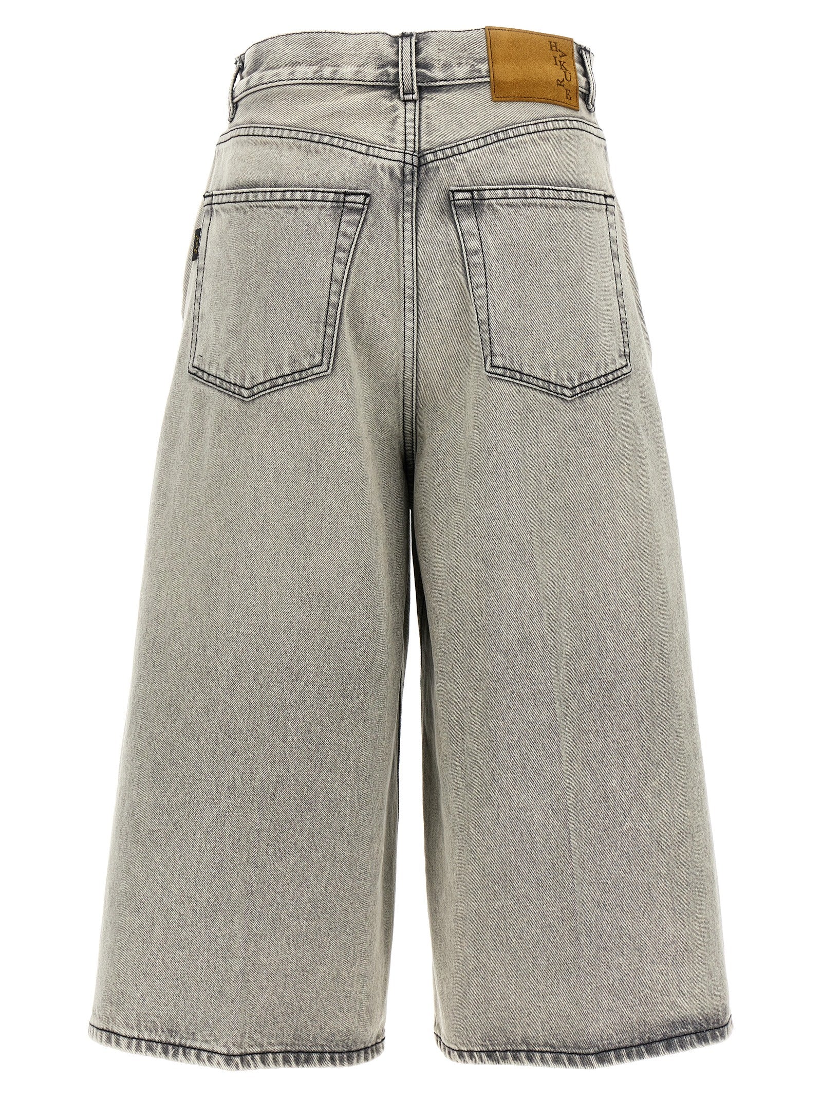Haikure Weiße Baumwoll-Bermudashorts