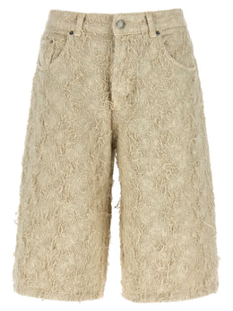 Haikure Beige Cotton Bermuda Shorts