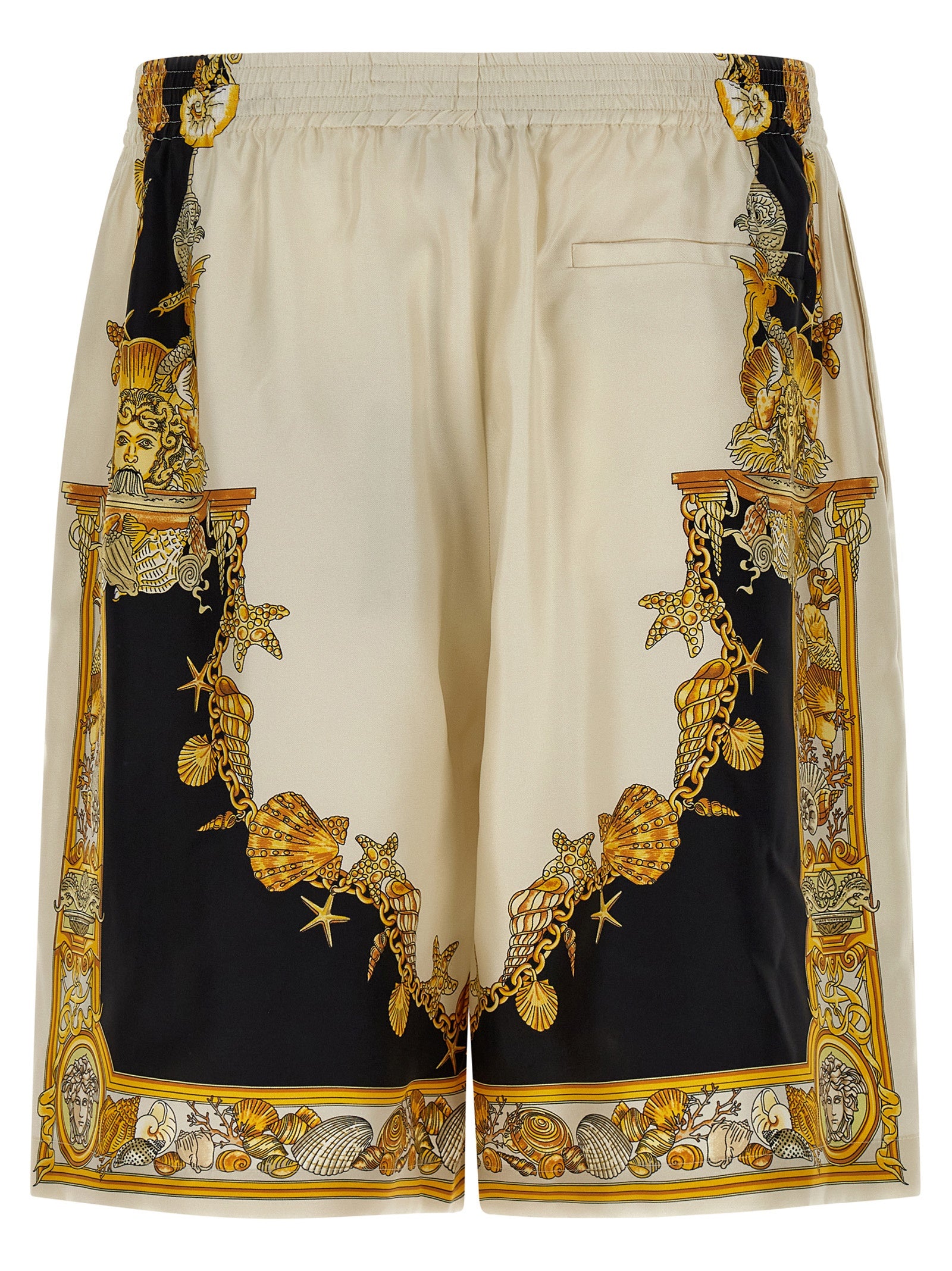 Versace Mehrfarbige Cargo-Shorts aus Seide