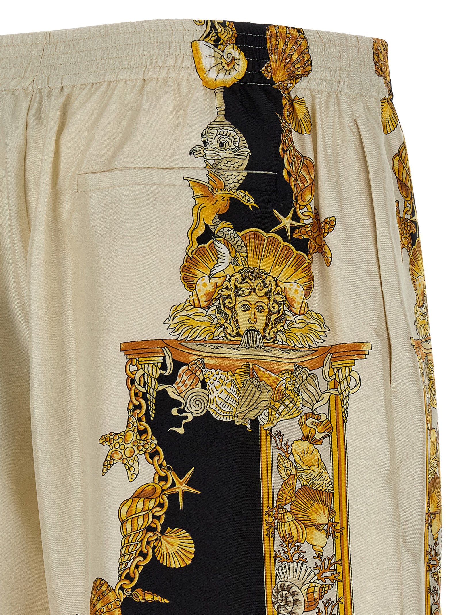 Versace Mehrfarbige Cargo-Shorts aus Seide