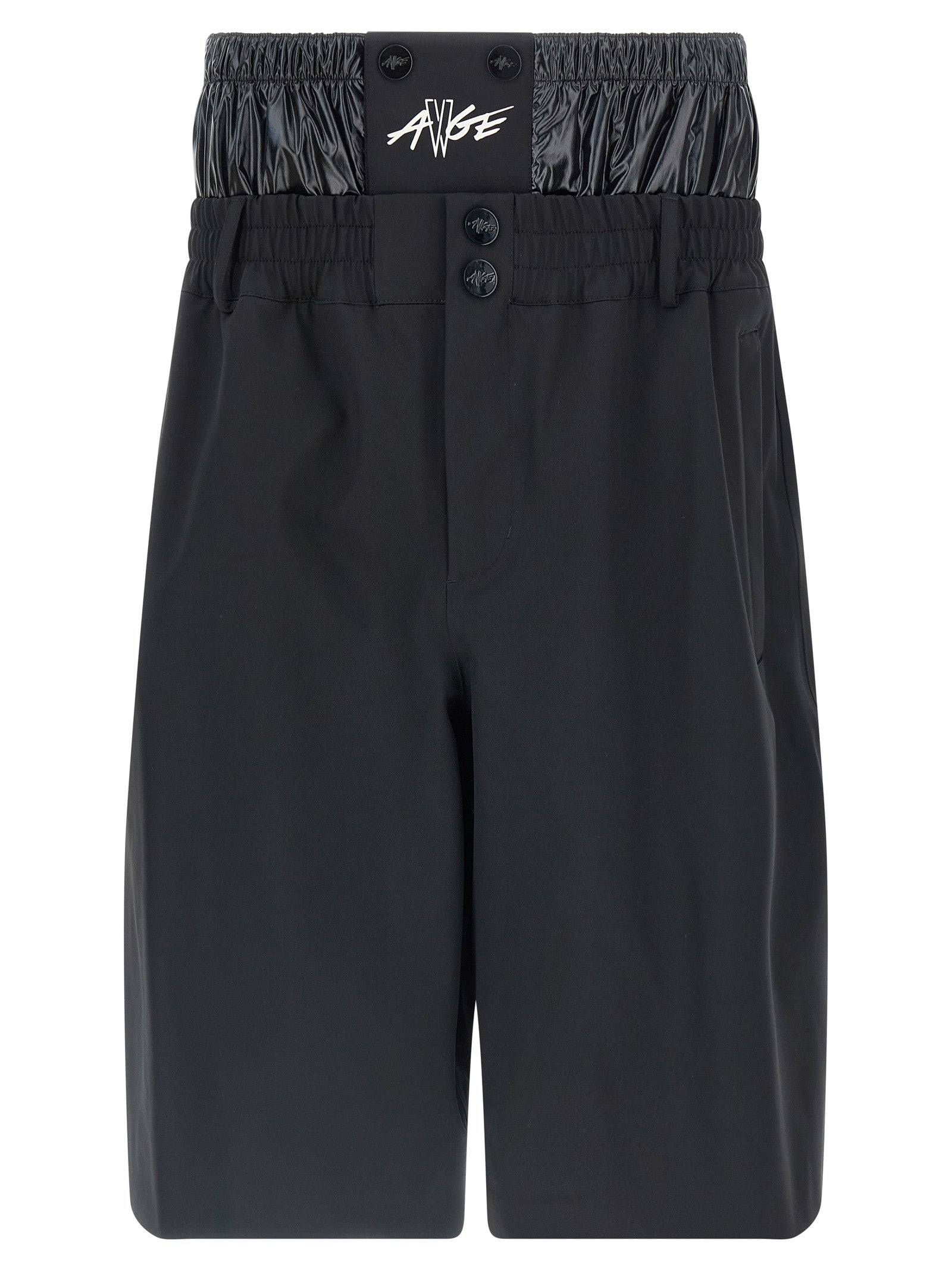 MONCLER GENIUS Schwarze Polyamid-Bermudashorts