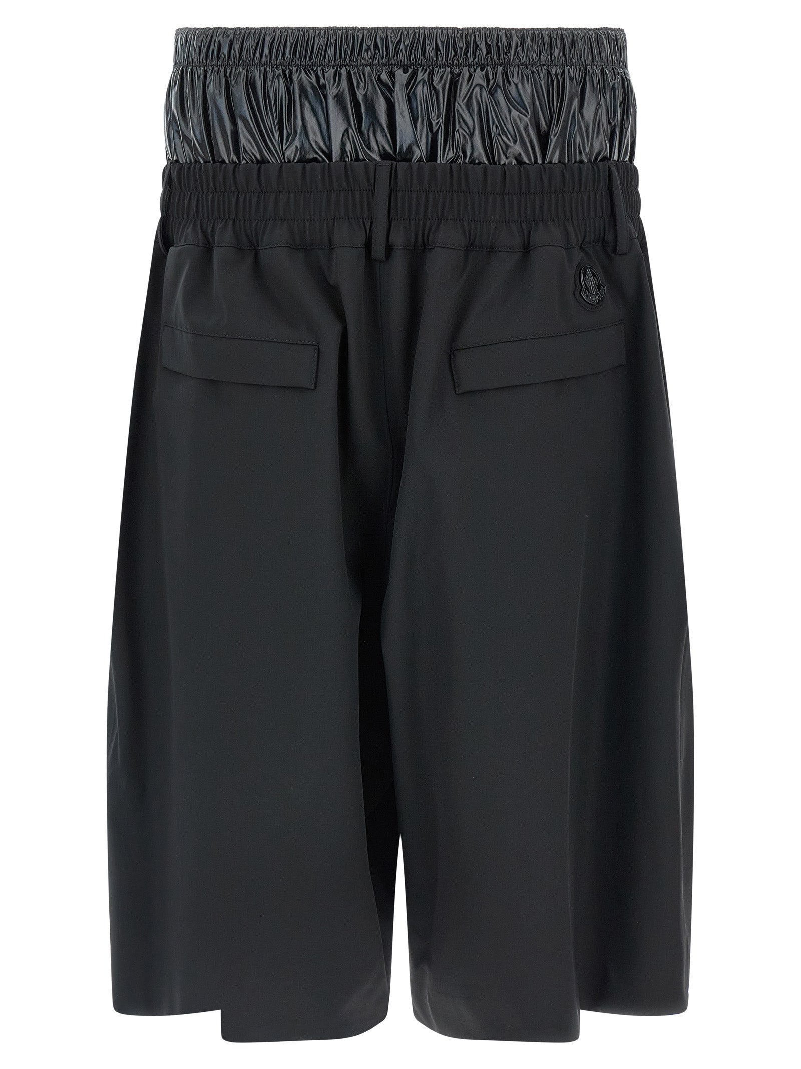MONCLER GENIUS Schwarze Polyamid-Bermudashorts