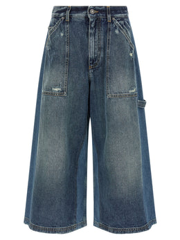 Dolce & Gabbana Blaue Baumwoll-Bermudashorts