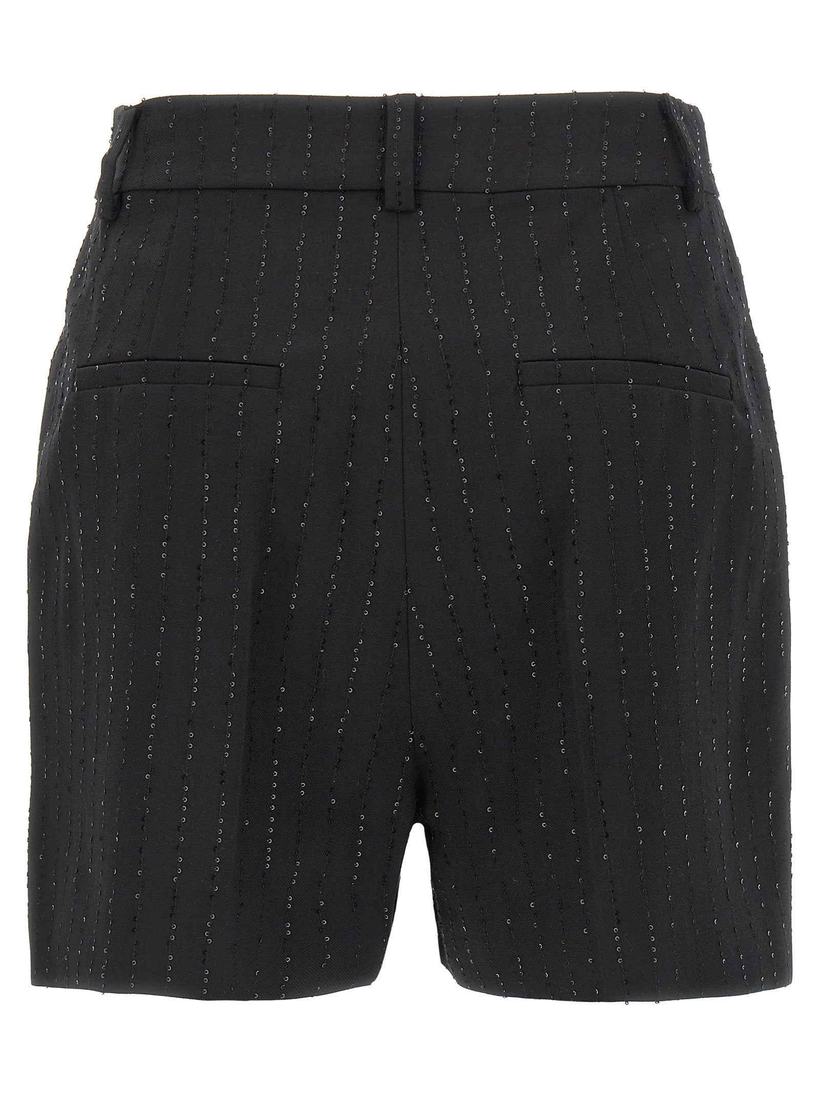 Max Mara Schwarze Bermuda-Shorts aus reiner Schurwolle