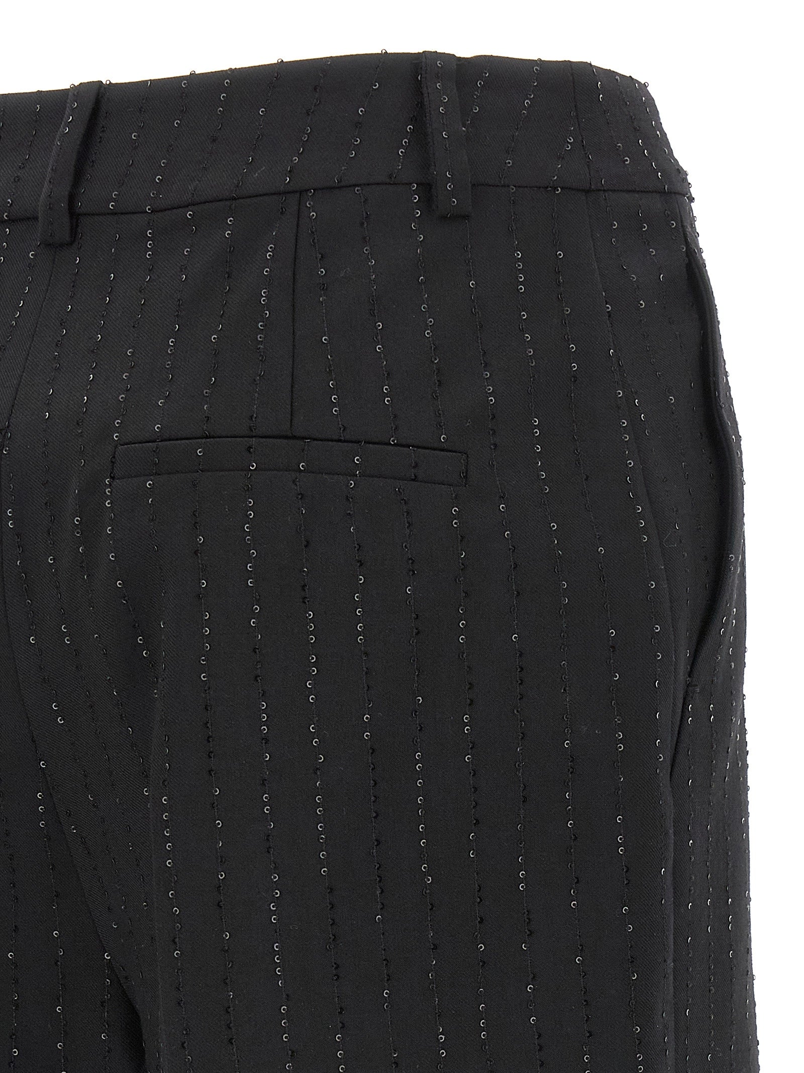 Max Mara Schwarze Bermuda-Shorts aus reiner Schurwolle