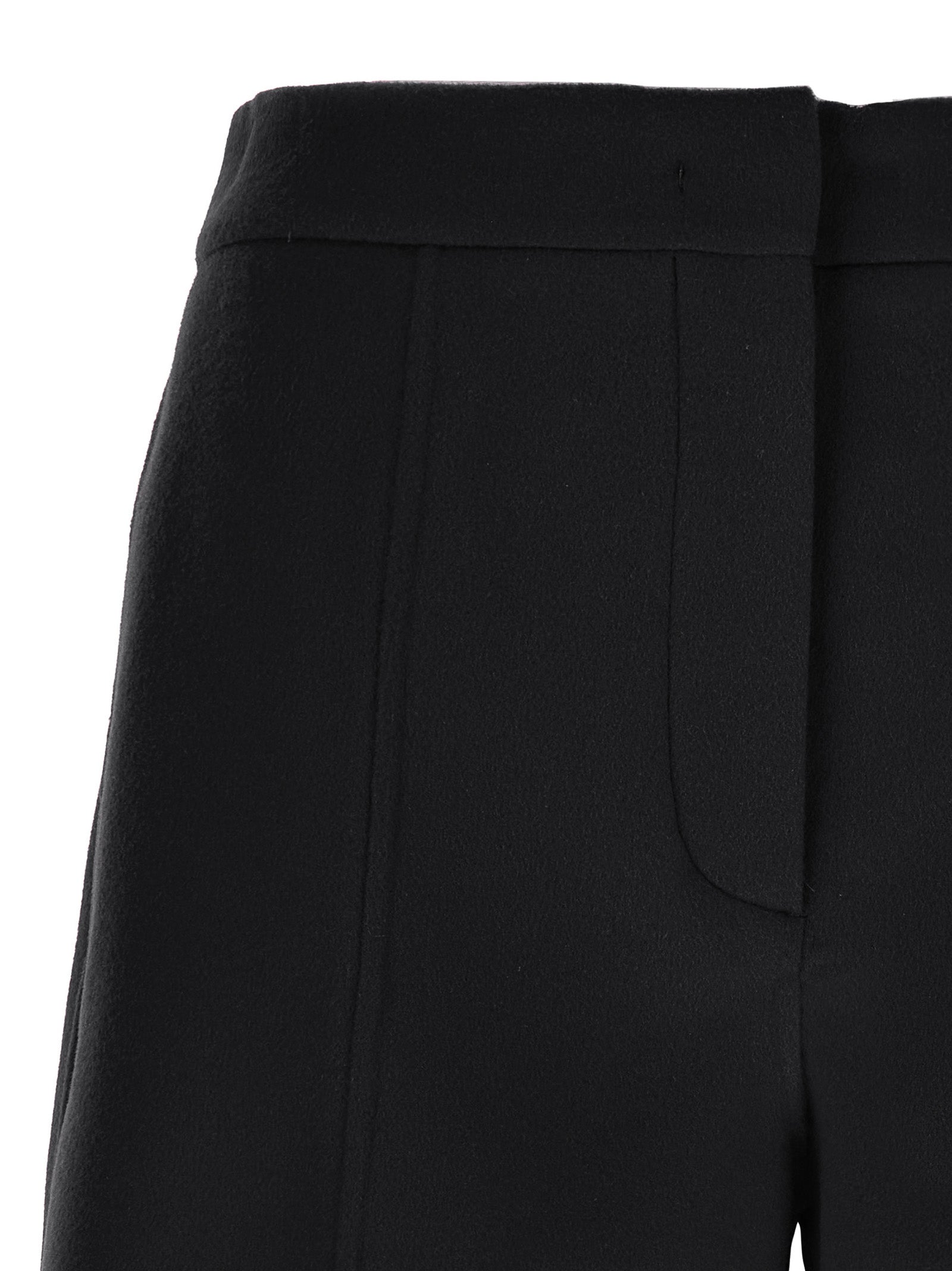 Sportmax Schwarze Bermuda-Shorts aus reiner Schurwolle