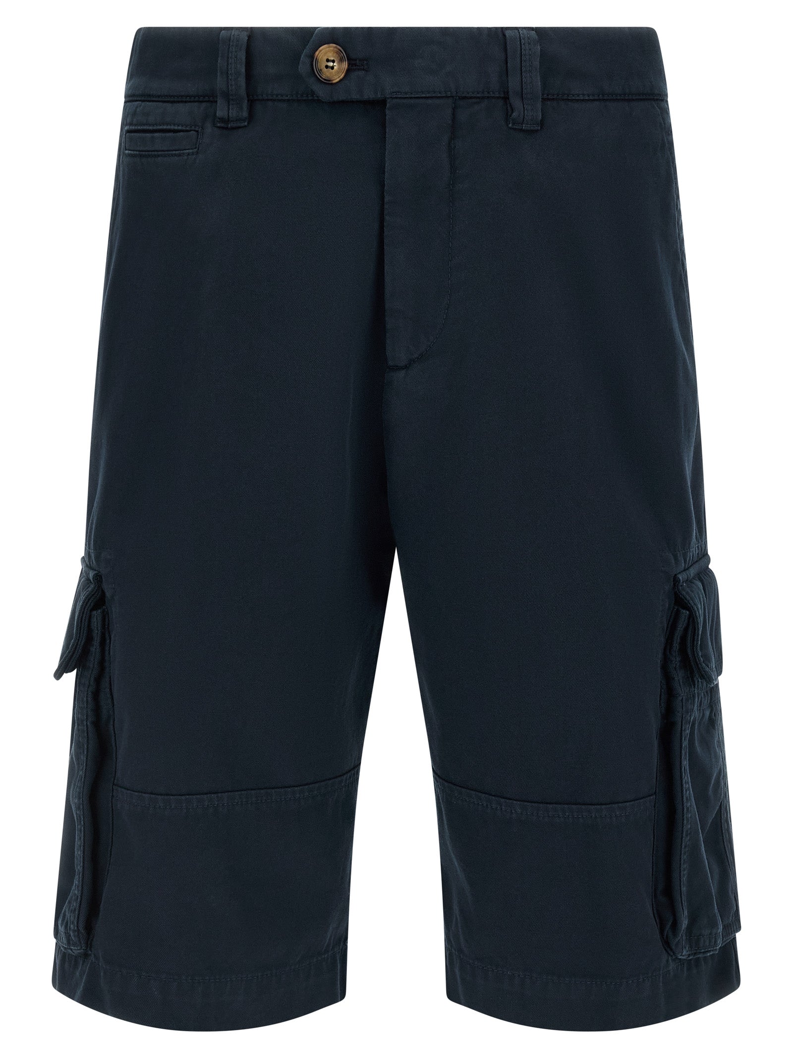 Brunello Cucinelli Blaue Baumwoll-Bermudashorts