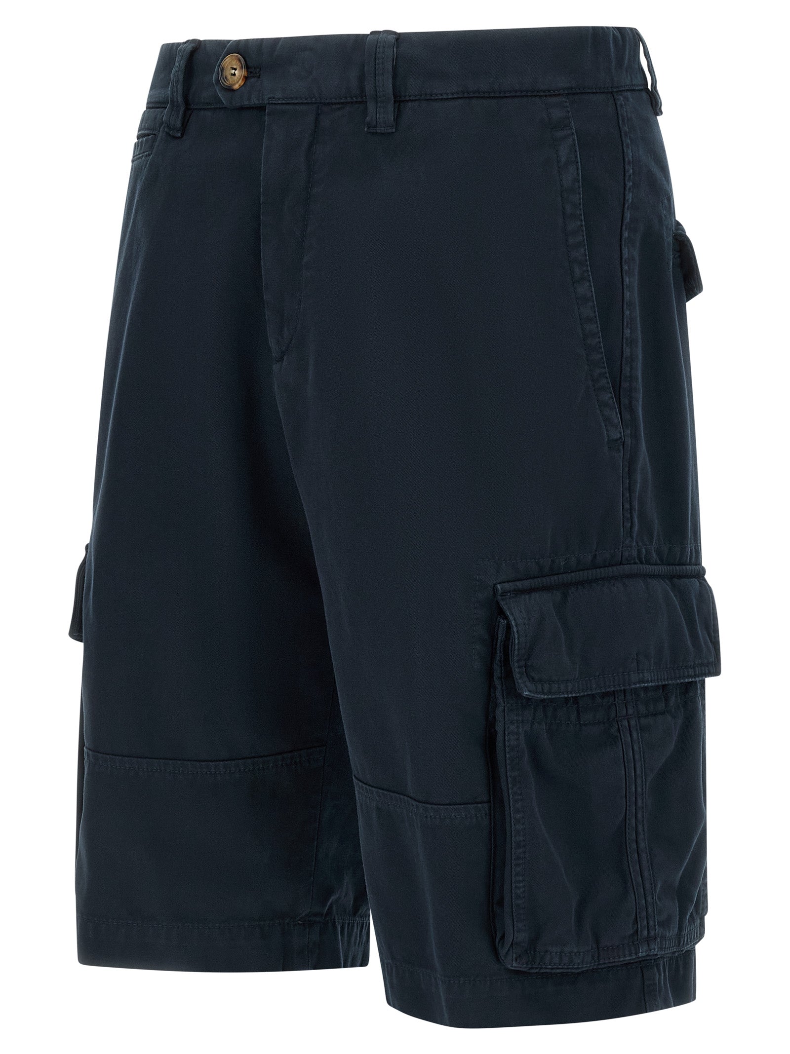 Brunello Cucinelli Blaue Baumwoll-Bermudashorts