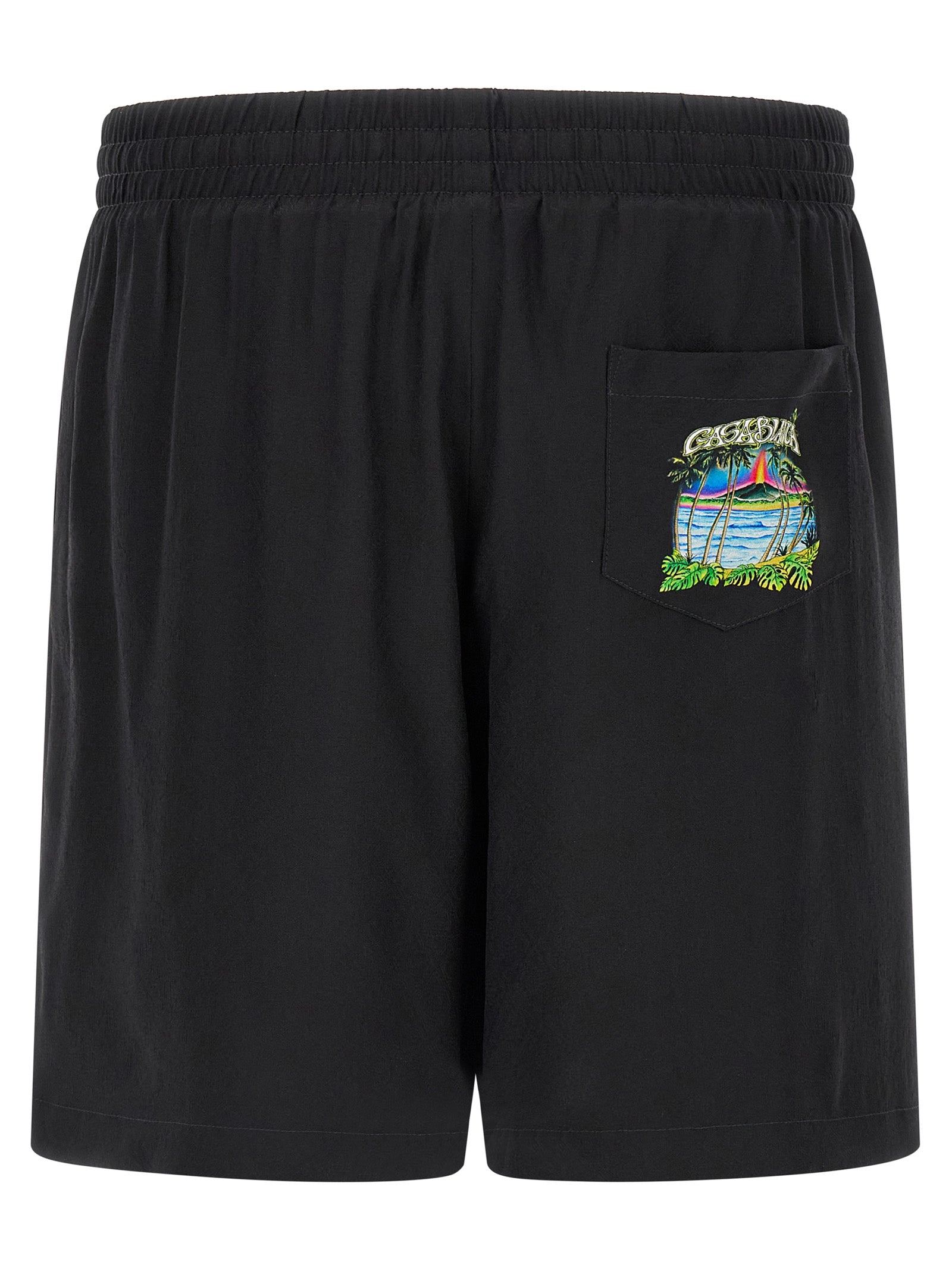 Casablanca Mehrfarbige Seiden-Bermudashorts