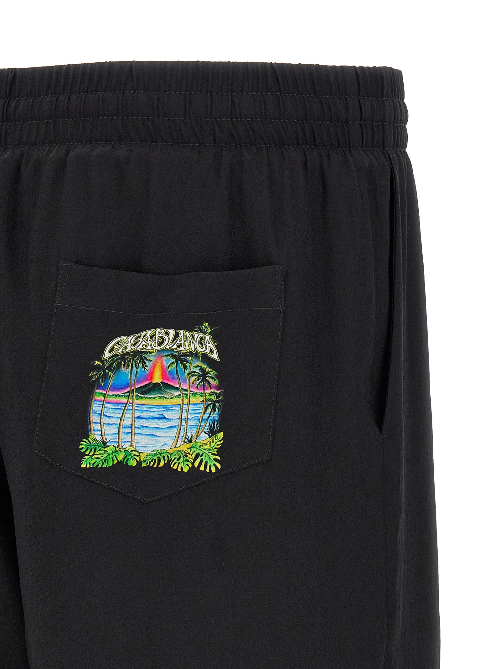 Casablanca Mehrfarbige Seiden-Bermudashorts