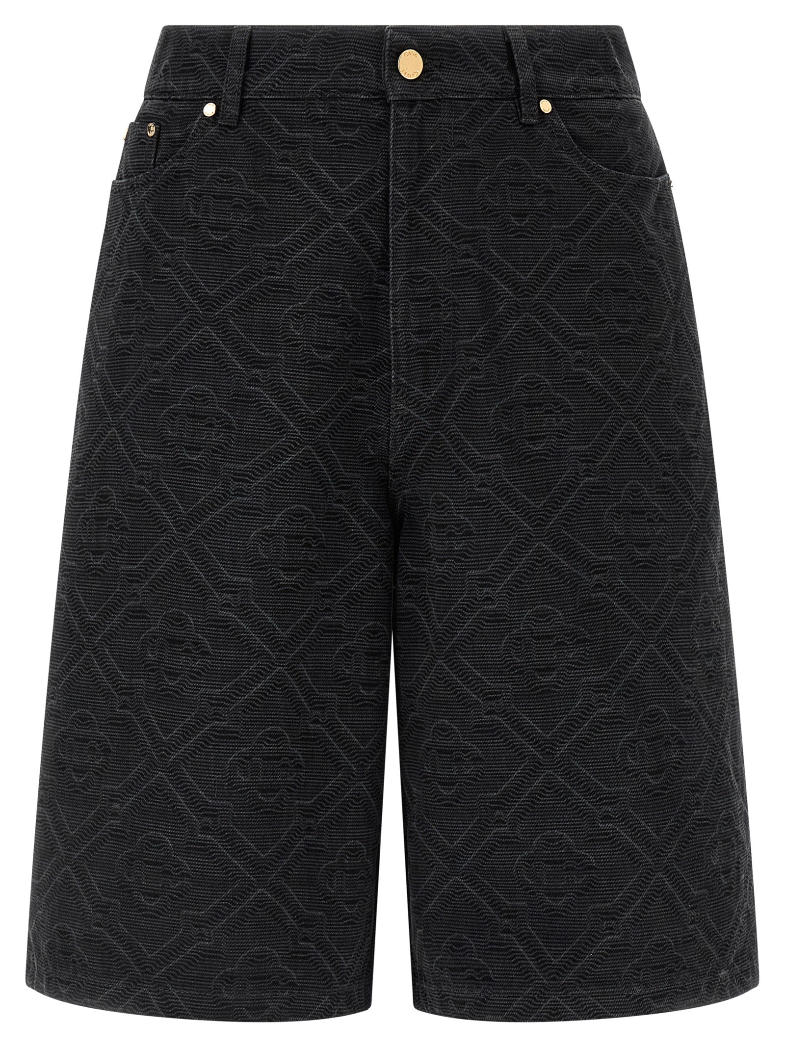 Casablanca Schwarze Baumwoll-Bermudashorts