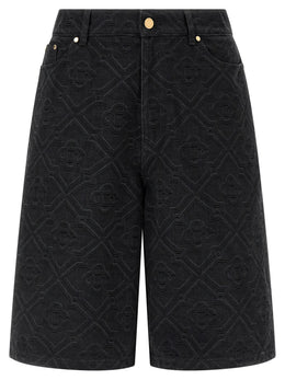 Casablanca Schwarze Baumwoll-Bermudashorts