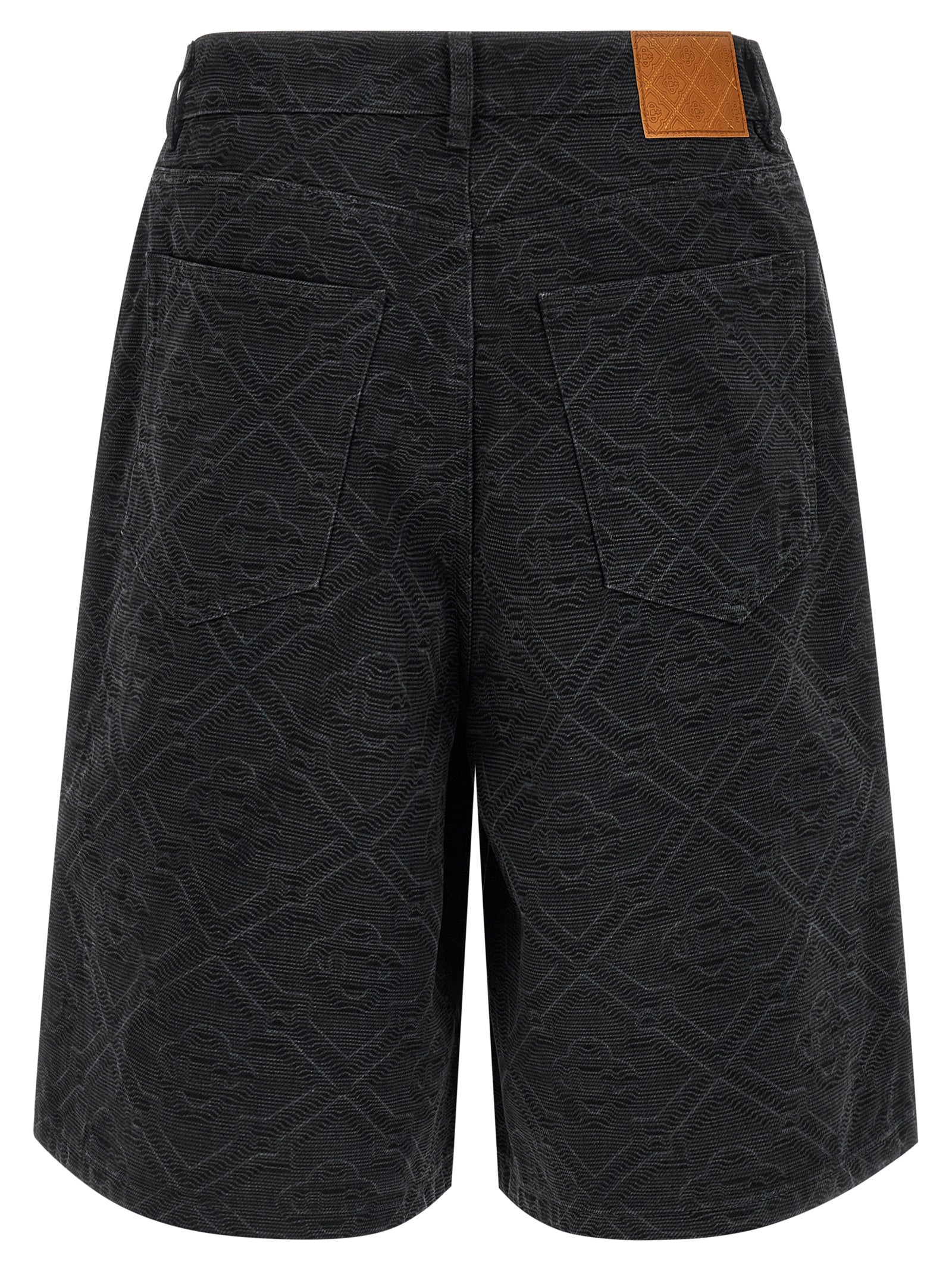 Casablanca Schwarze Baumwoll-Bermudashorts