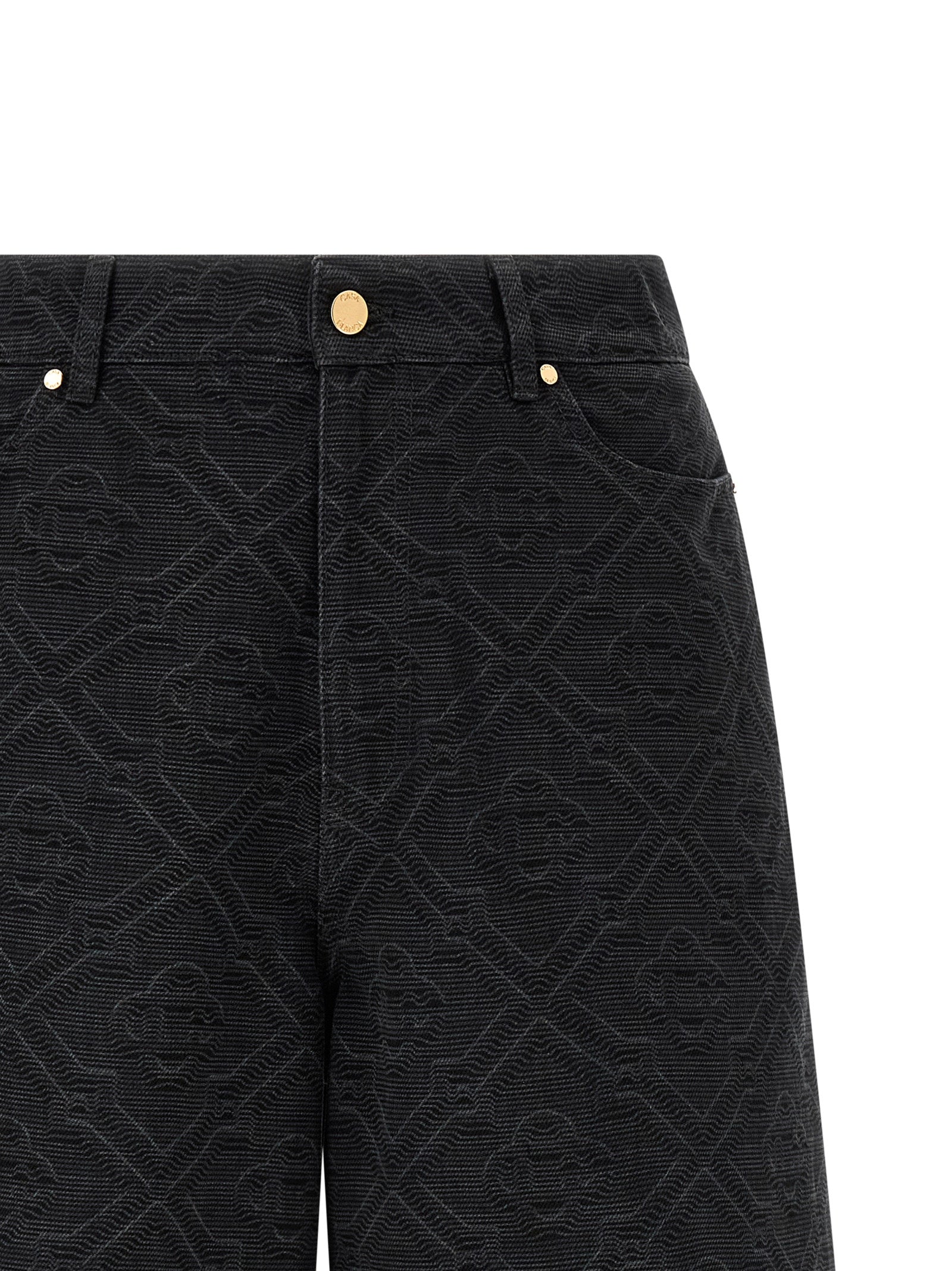 Casablanca Schwarze Baumwoll-Bermudashorts