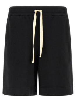 Jil Sander Schwarze Baumwoll-Bermudashorts