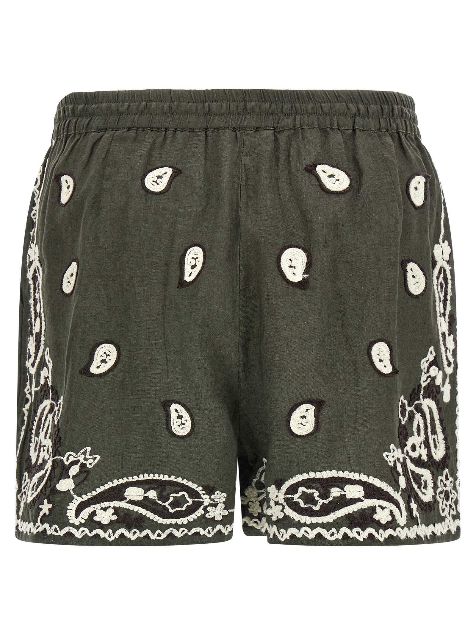 P.A.R.O.S.H. Zweifarbige Leinen-Bermudashorts