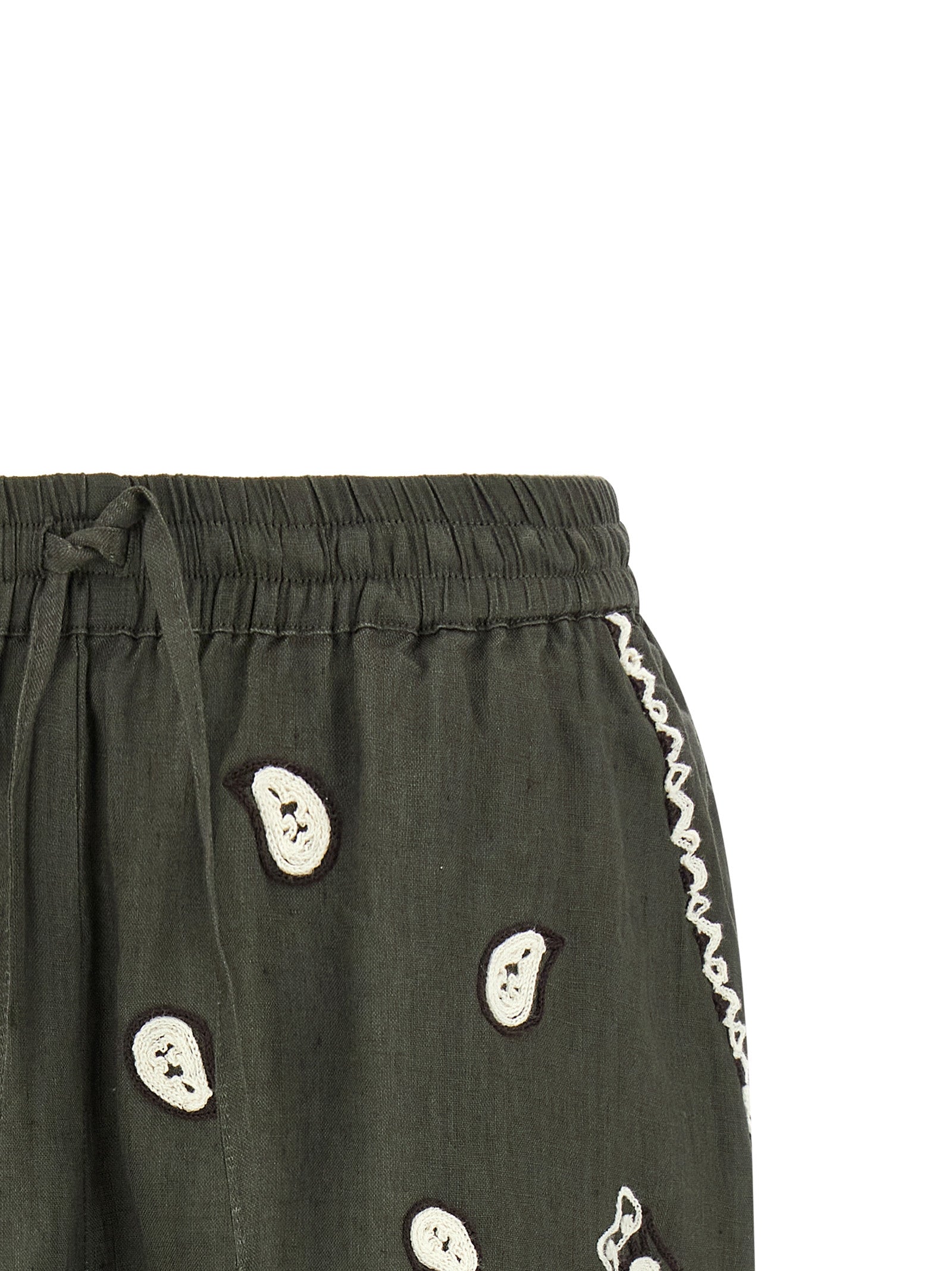 P.A.R.O.S.H. Zweifarbige Leinen-Bermudashorts
