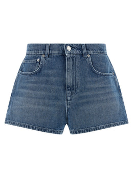 Moschino Blaue Baumwoll-Bermudashorts