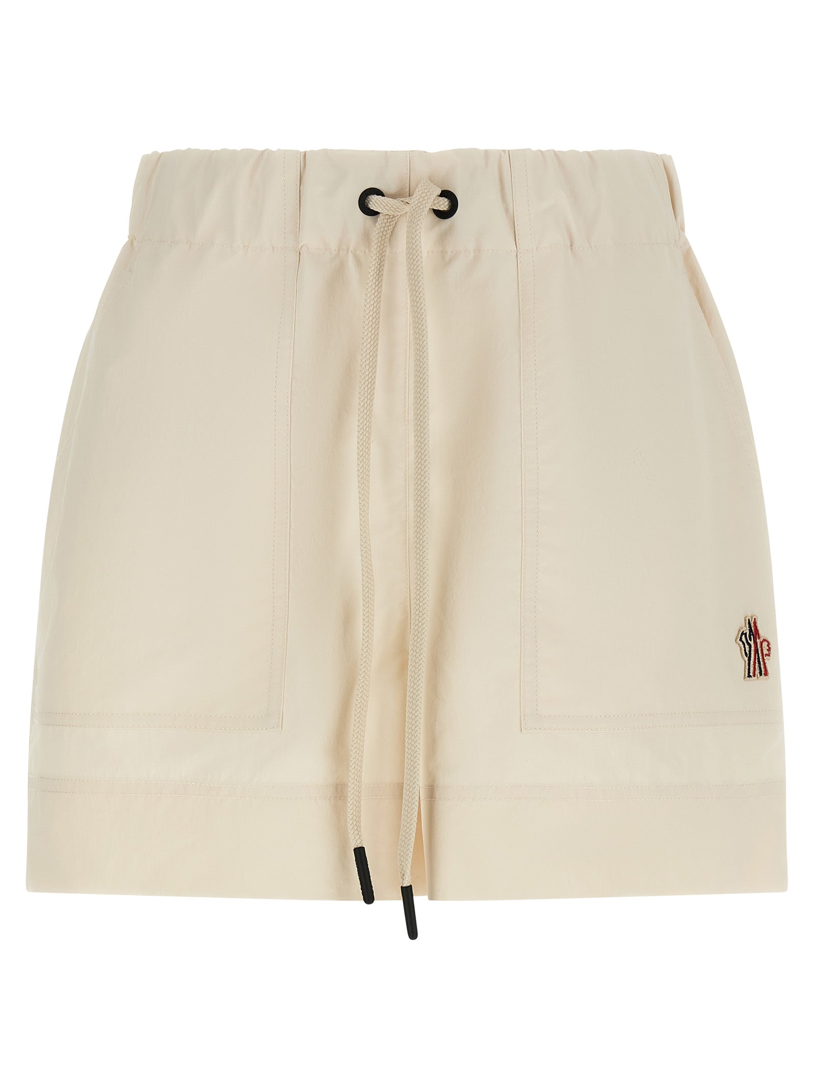 Moncler Grenoble Weiße Bermuda-Shorts aus Polyester