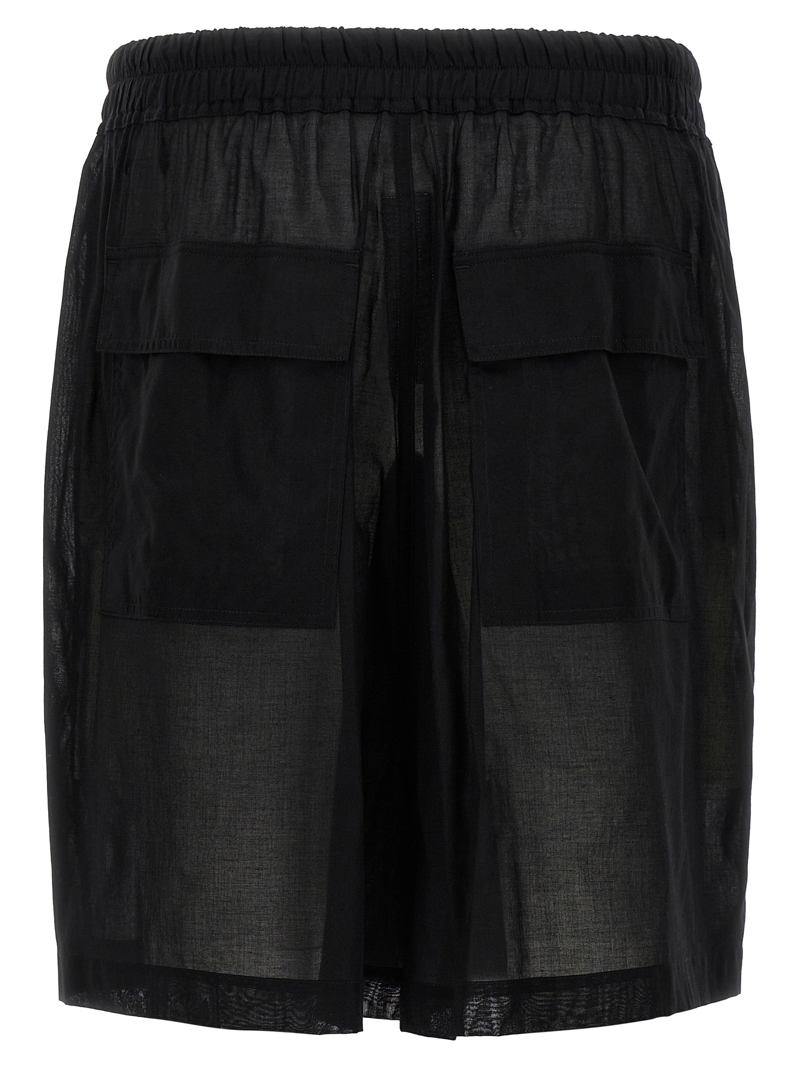 Rick Owens Schwarze Baumwoll-Bermudashorts