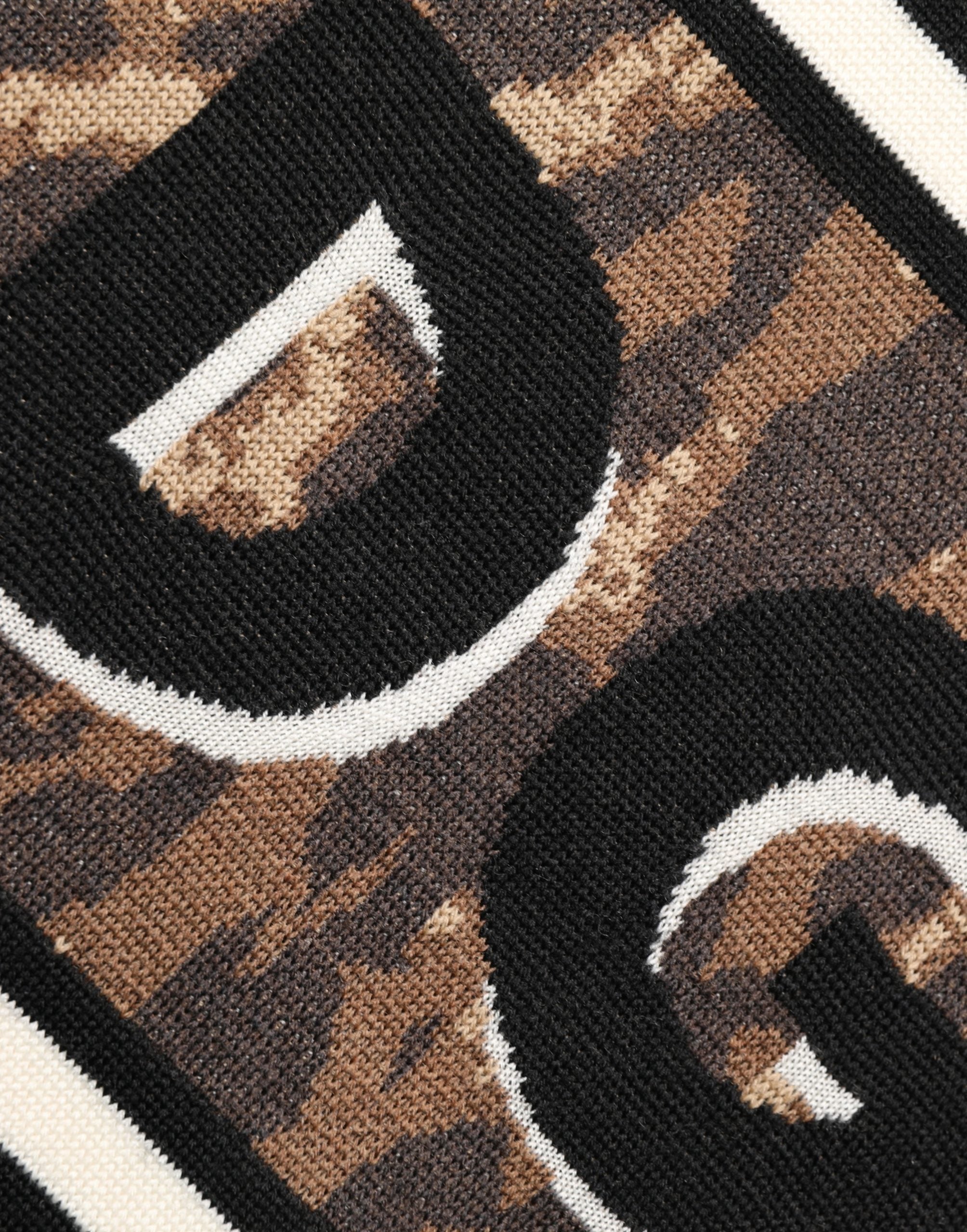 Dolce & Gabbana Pullover-Pullover aus schwarzer Wolle mit Leopardenmuster für Herren