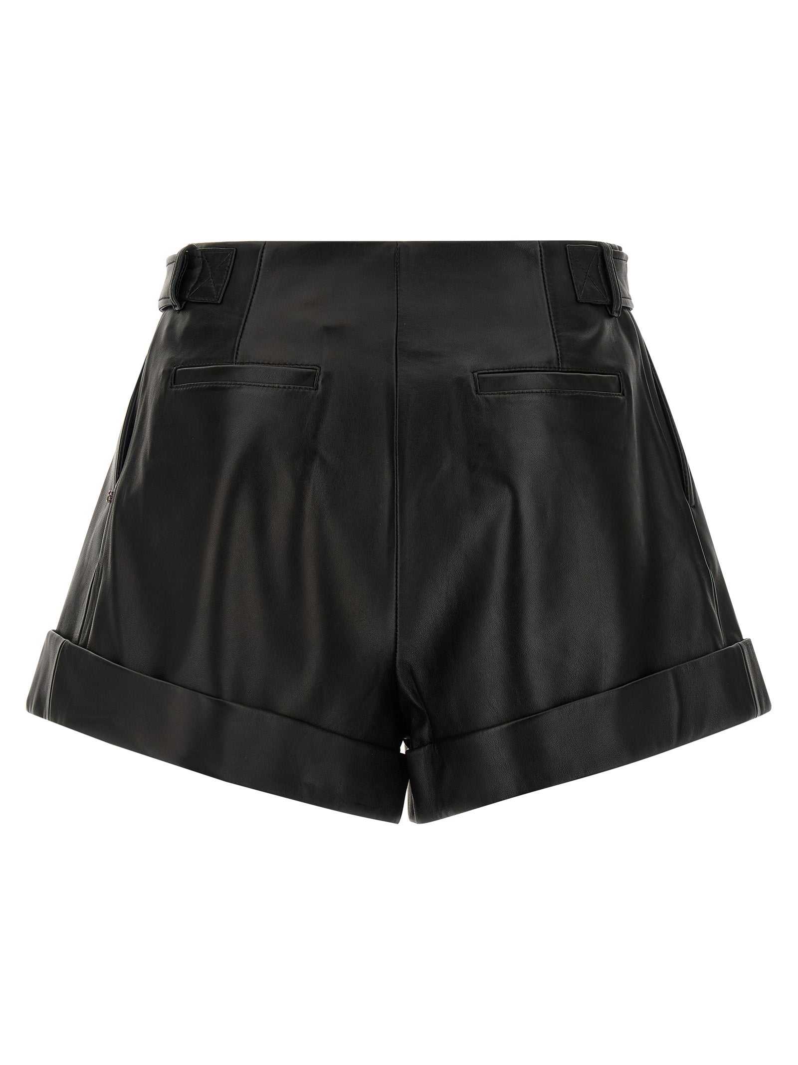 Sportmax Schwarze Bermuda-Shorts aus Lammleder
