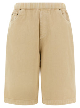 Entire Studios Beige Cotton Bermuda Shorts
