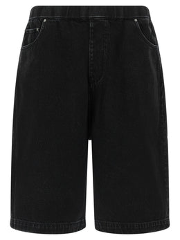 Entire Studios Schwarze Baumwoll-Bermudashorts
