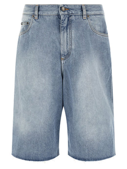 Dolce & Gabbana Blaue Baumwoll-Bermudashorts