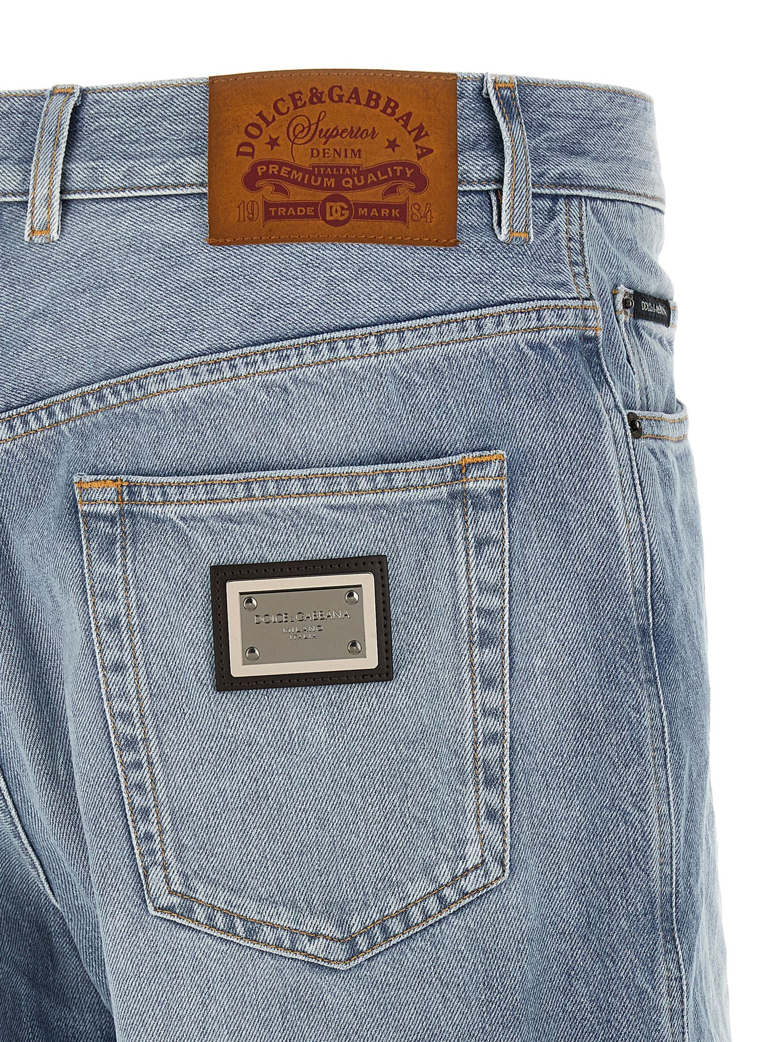 Dolce & Gabbana Blaue Baumwoll-Bermudashorts