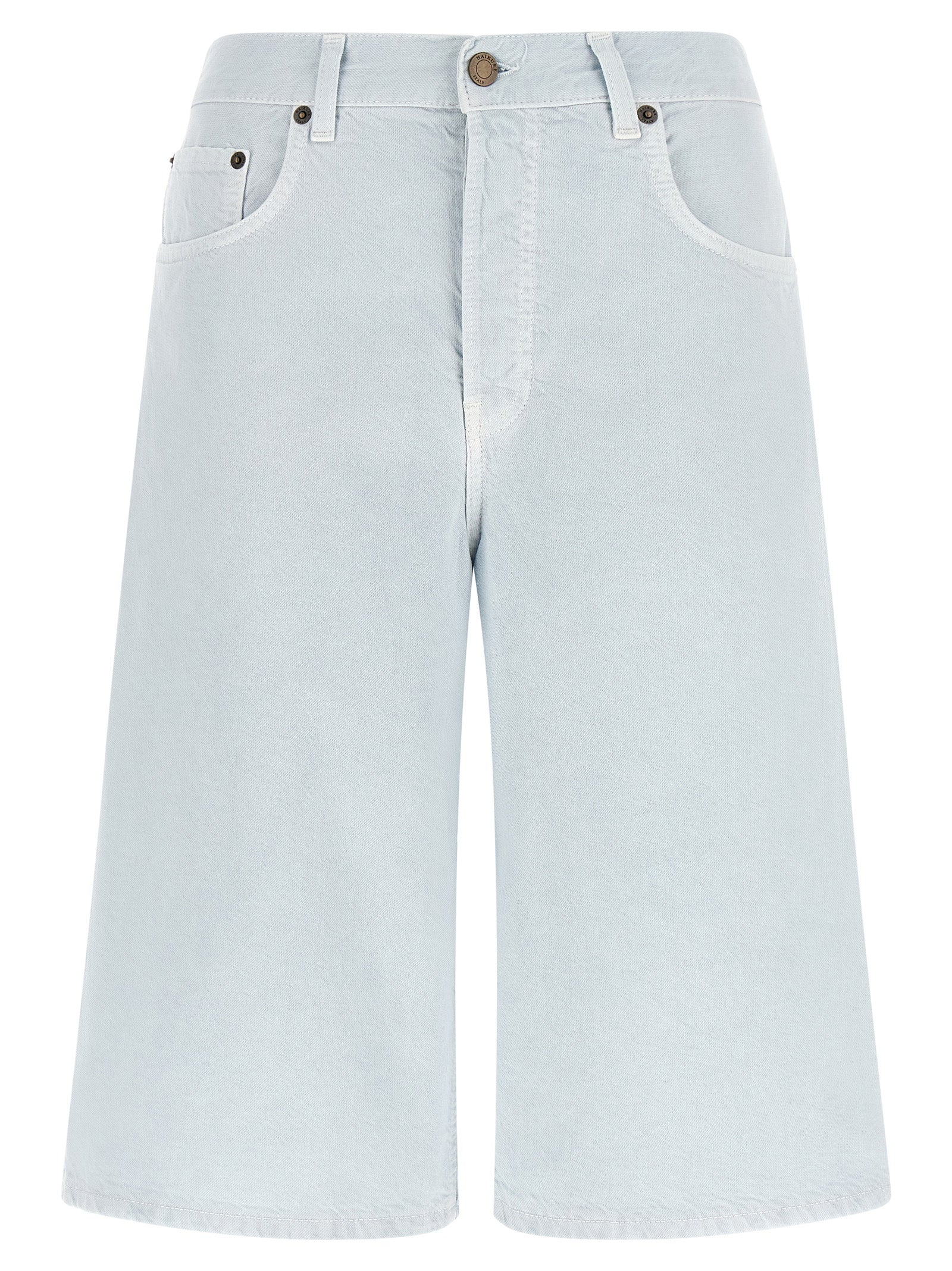 Haikure Blaue Baumwoll-Bermudashorts