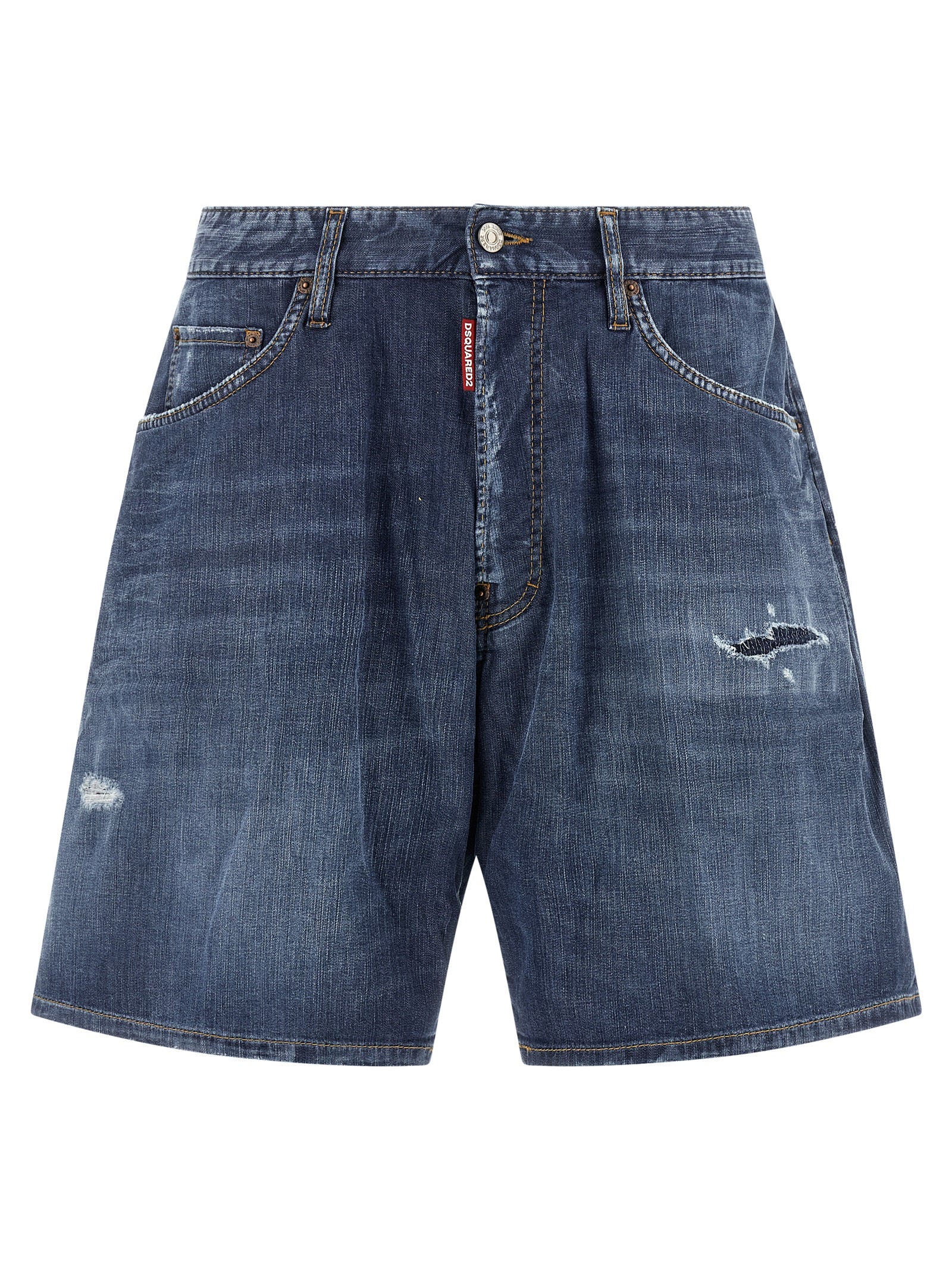 Dsquared² Blaue Baumwoll-Bermudashorts