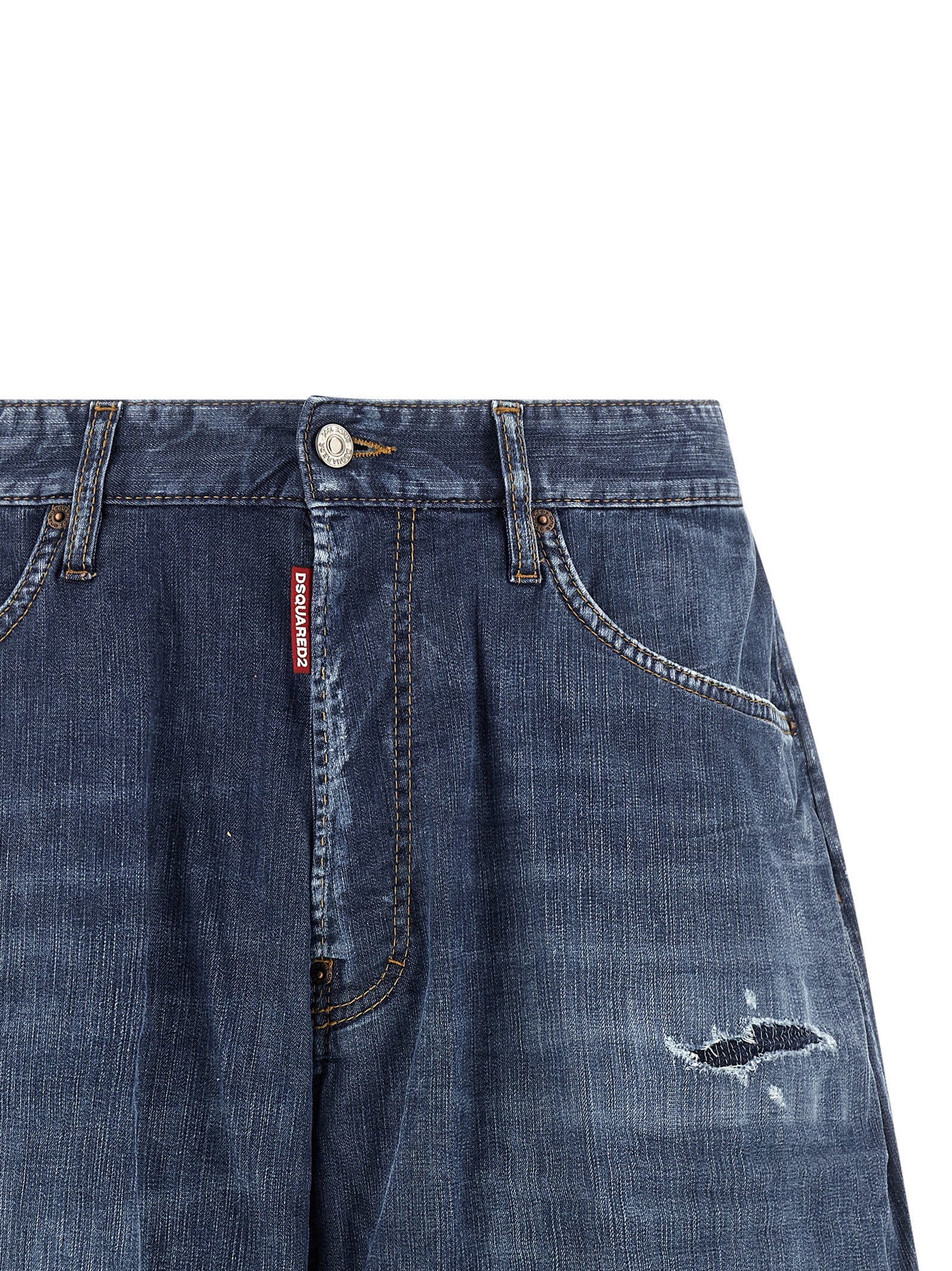 Dsquared² Blaue Baumwoll-Bermudashorts