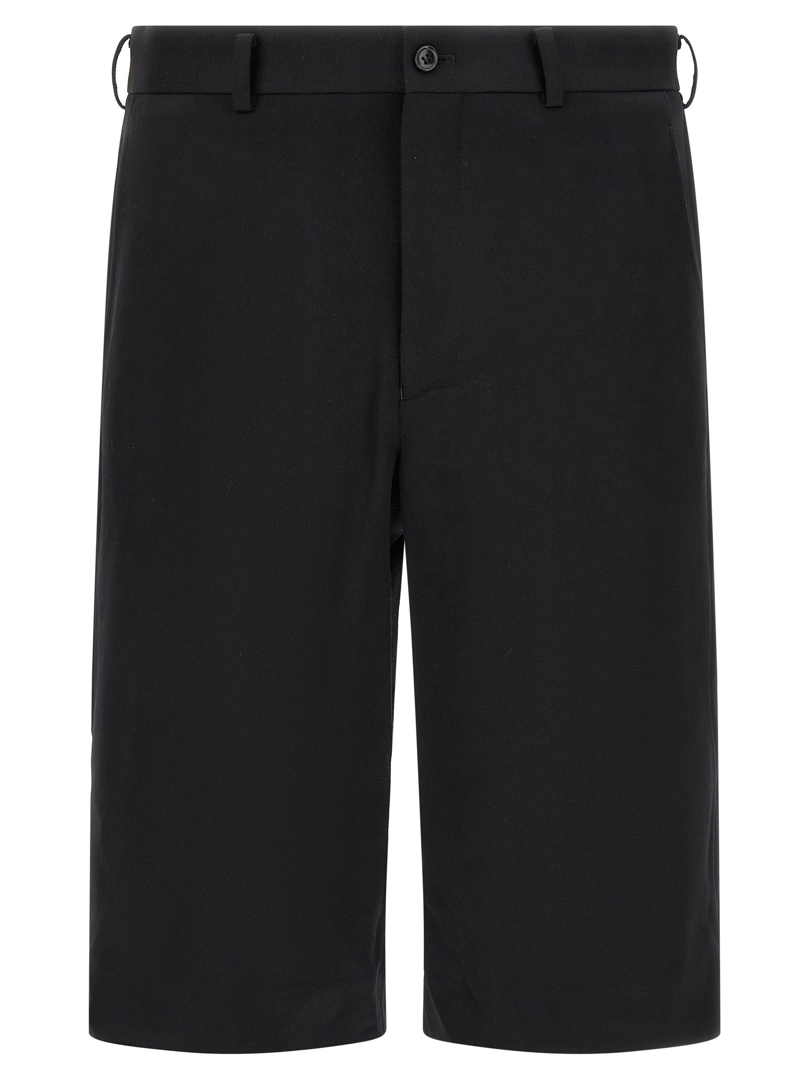 Comme Des Garçons Schwarze Woll-Bermudashorts
